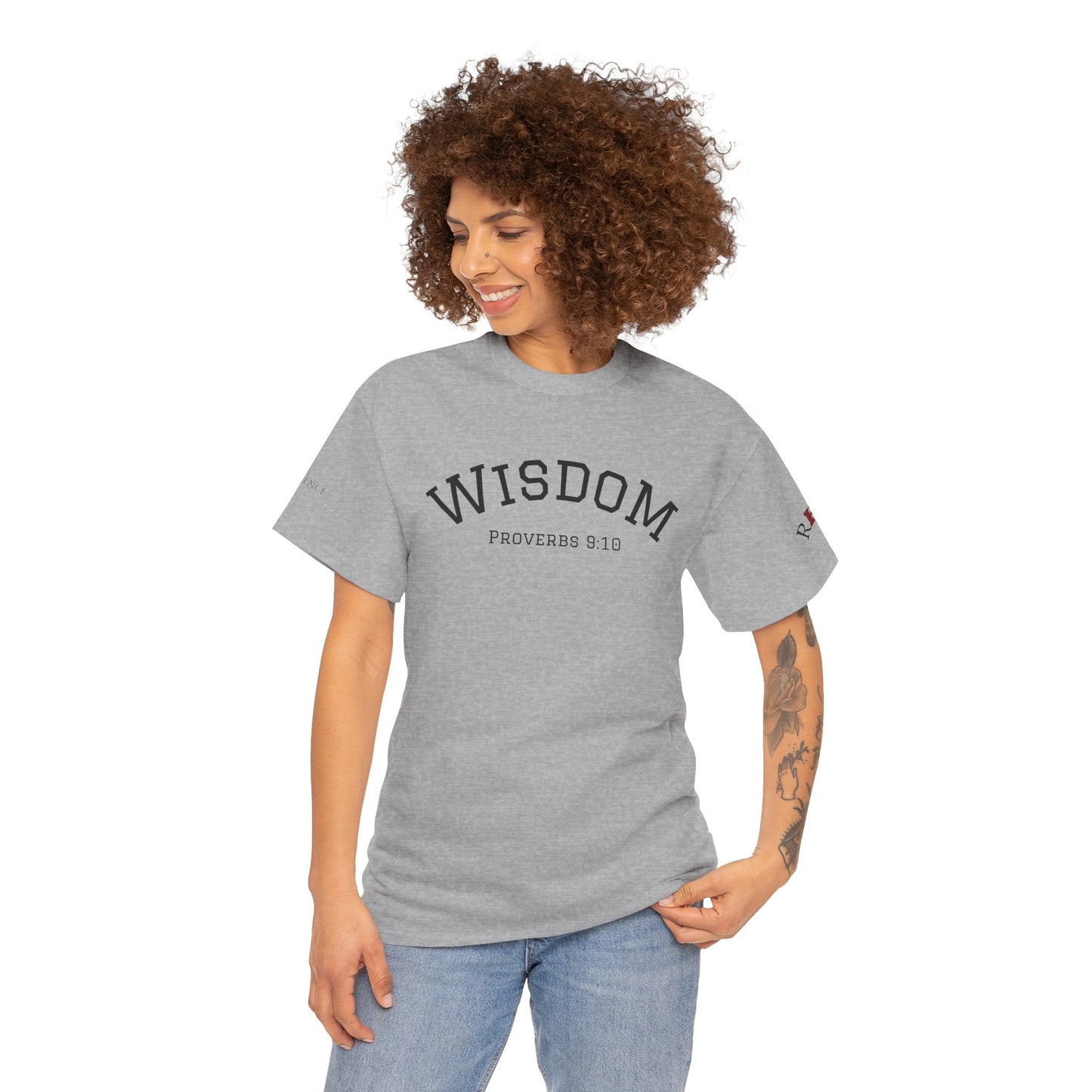"Wisdom" Proverbs 9:10 T-shirt — "The fear of the Lord is the beginning of wisdom" Christian Scripture