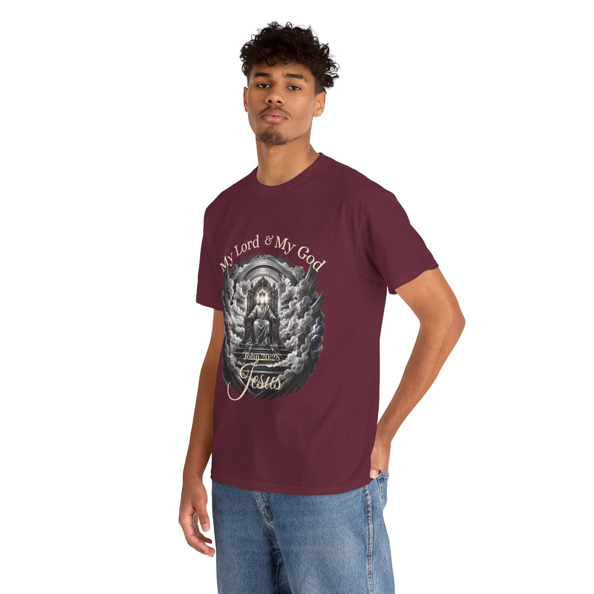 Jesus on the Throne "My Lord & My God" Christian Faith Tee