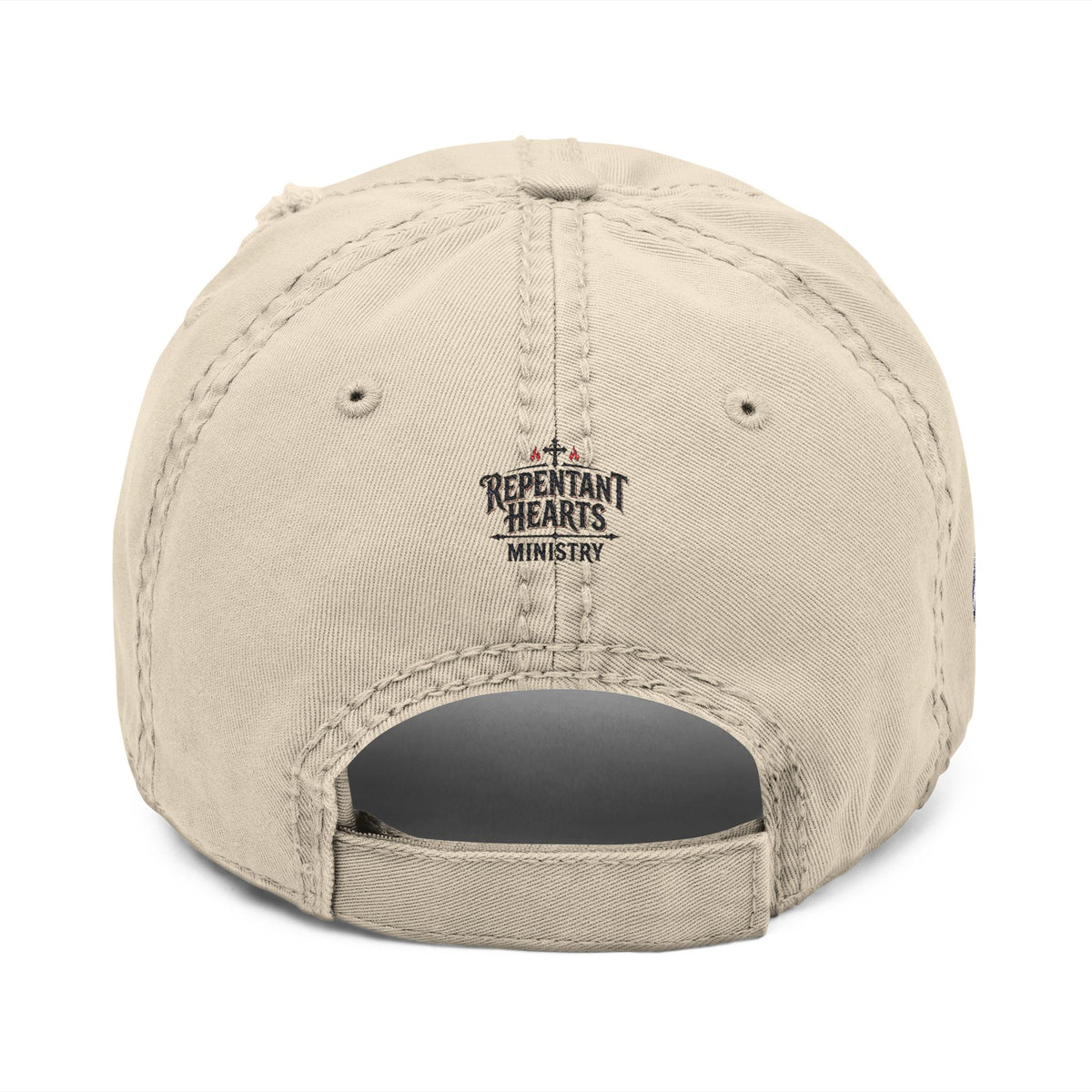 Hat: Israel ('ישראל') Hebrew — Distressed Embroidered Hat