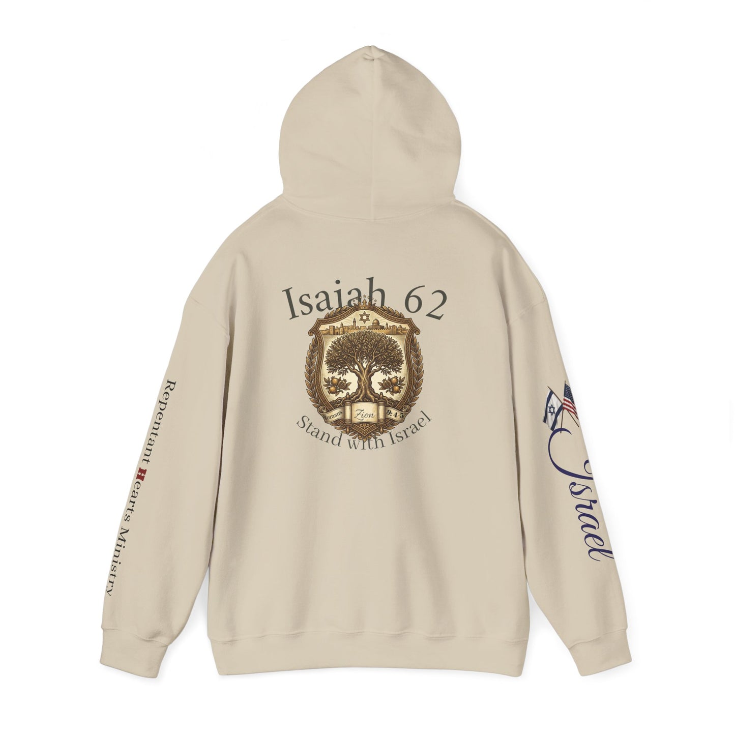 Israel Zechariah 2:8 Hoodie — Isaiah62 & Romans 9- Stand with Israel