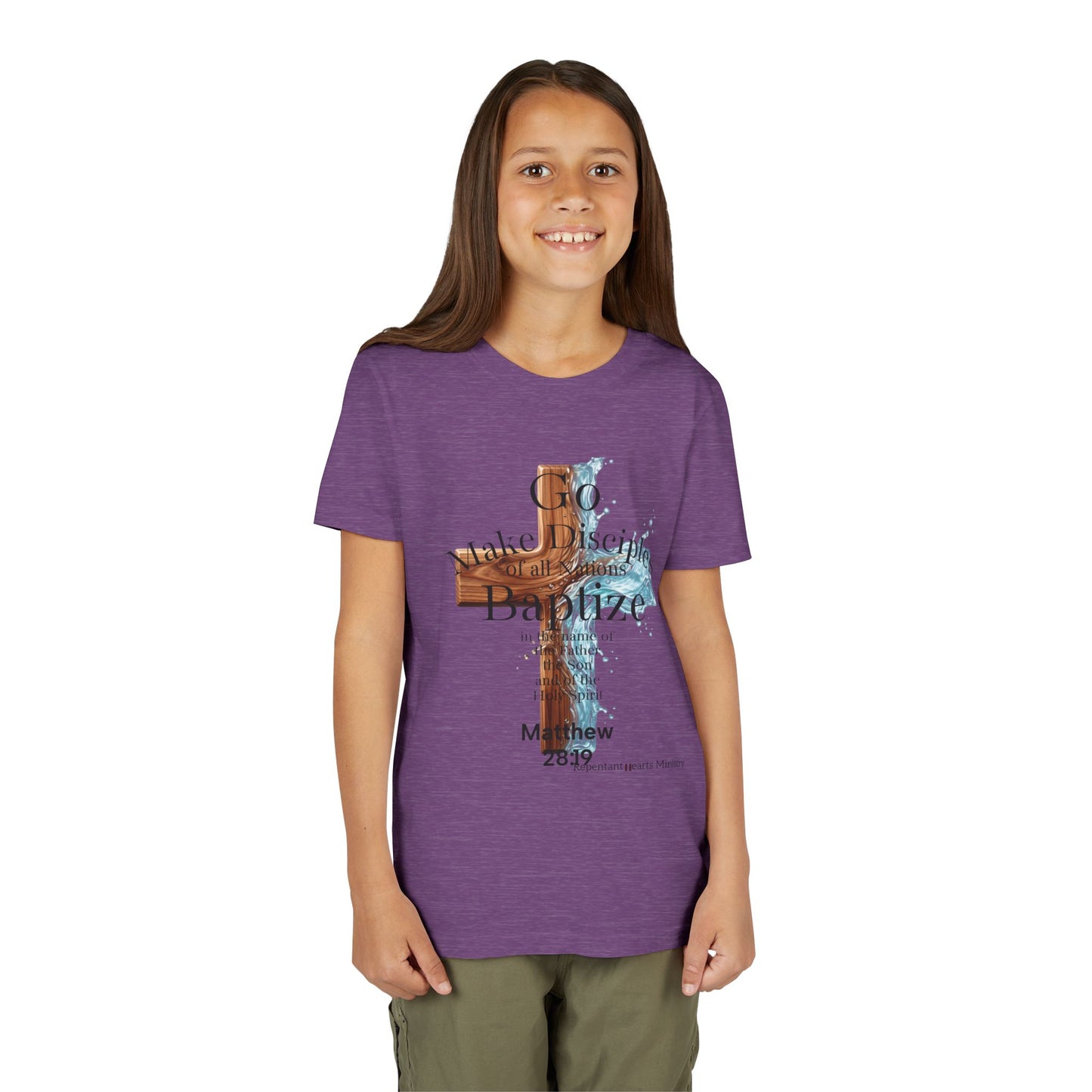 Youth Christian Matthew 28:19 – "Go, Make Disciples and Baptize" Kids T-Shirt