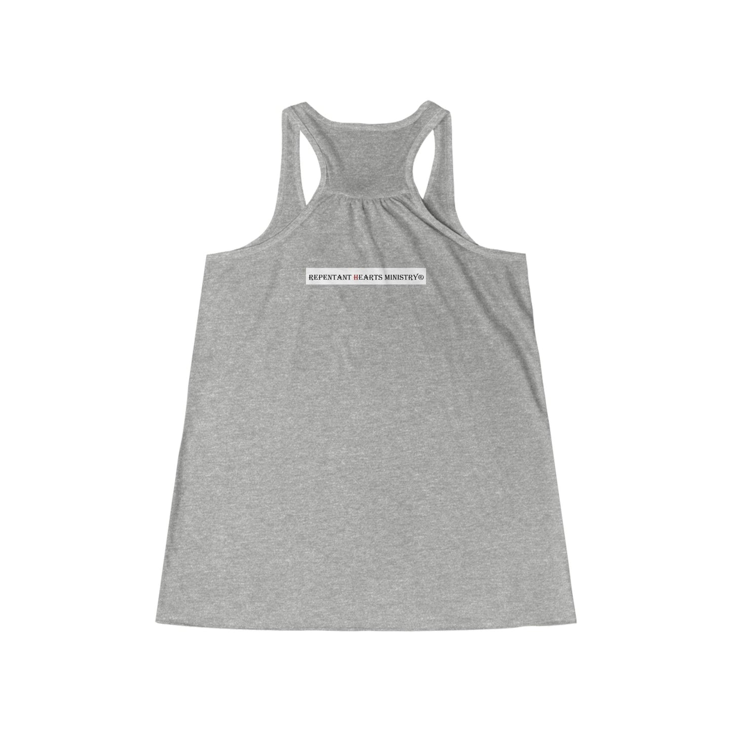 Biblical Ladies Flowy Racerback Tank - 'God on the Mountain and Valley'