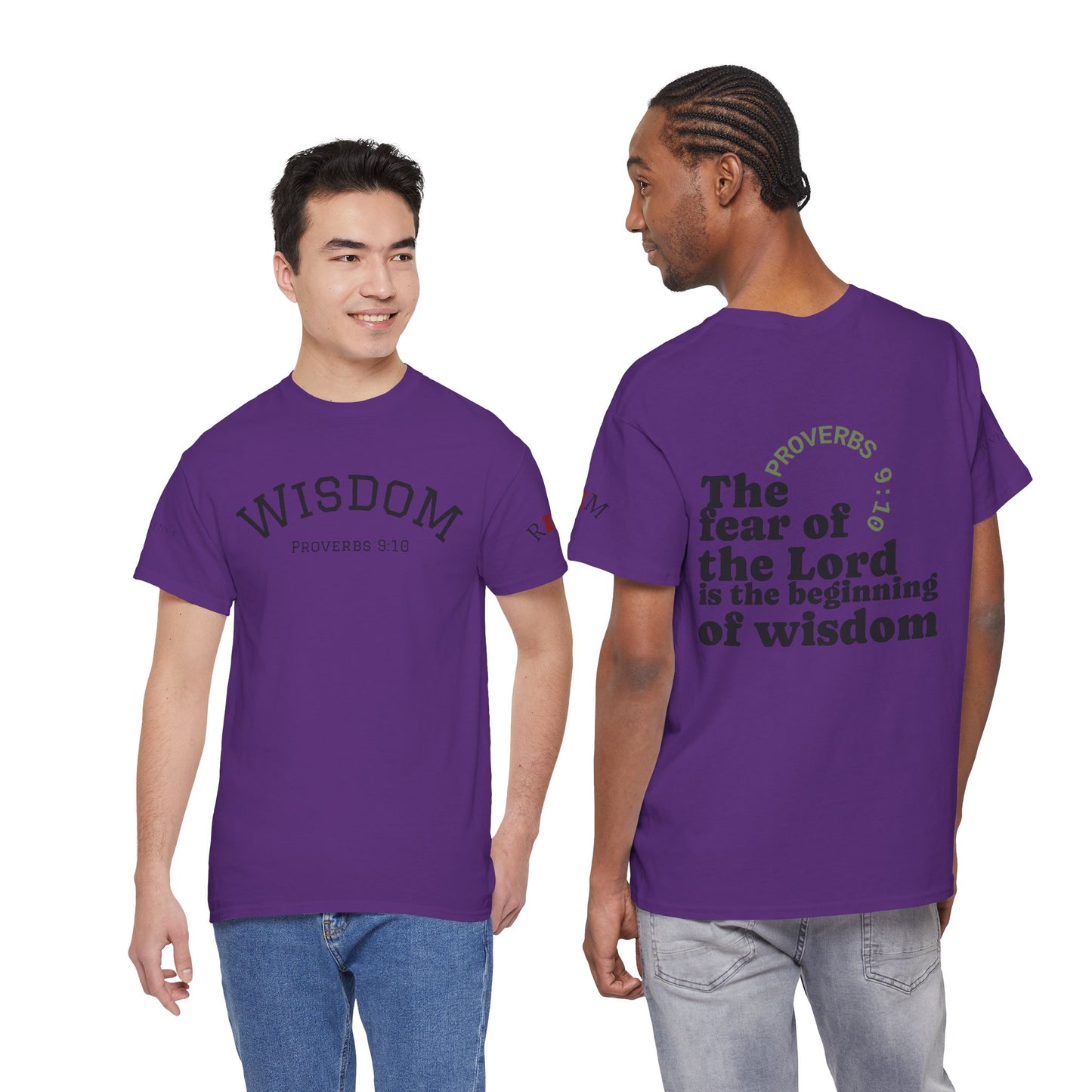 "Wisdom" Proverbs 9:10 T-shirt — "The fear of the Lord is the beginning of wisdom" Christian Scripture