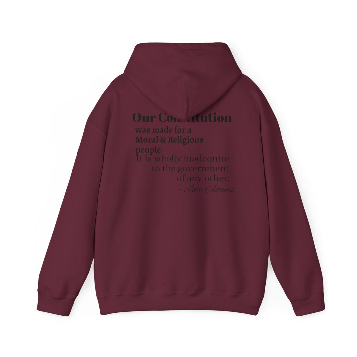 Morality Matters Hoodie — Jesus & John Adam's Quote Sweatshirt