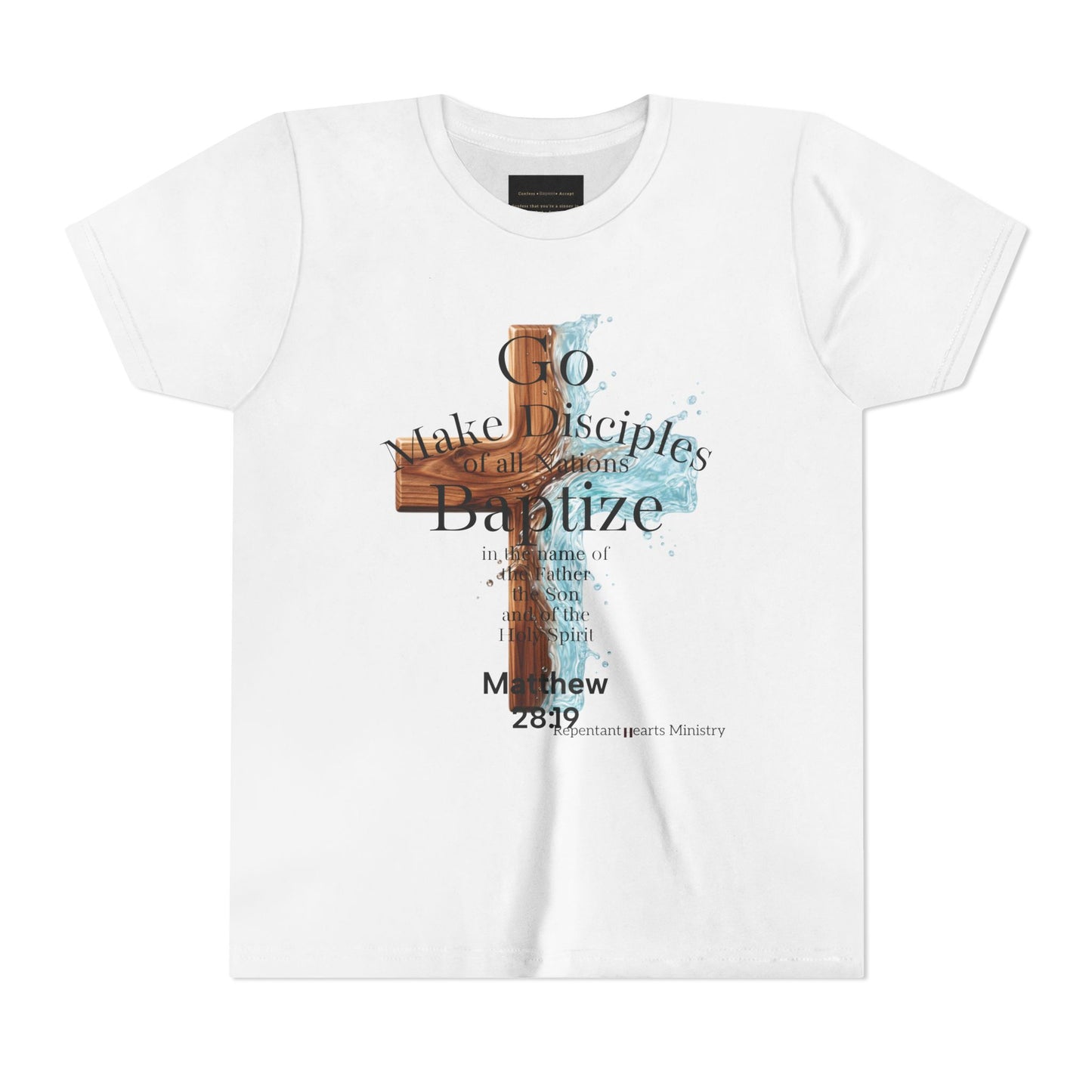 Youth Christian Matthew 28:19 – "Go, Make Disciples and Baptize" Kids T-Shirt