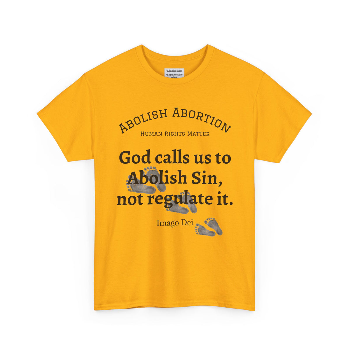 Abolish Abortion II T-Shirt — Jeremiah 1:5 Christian Message