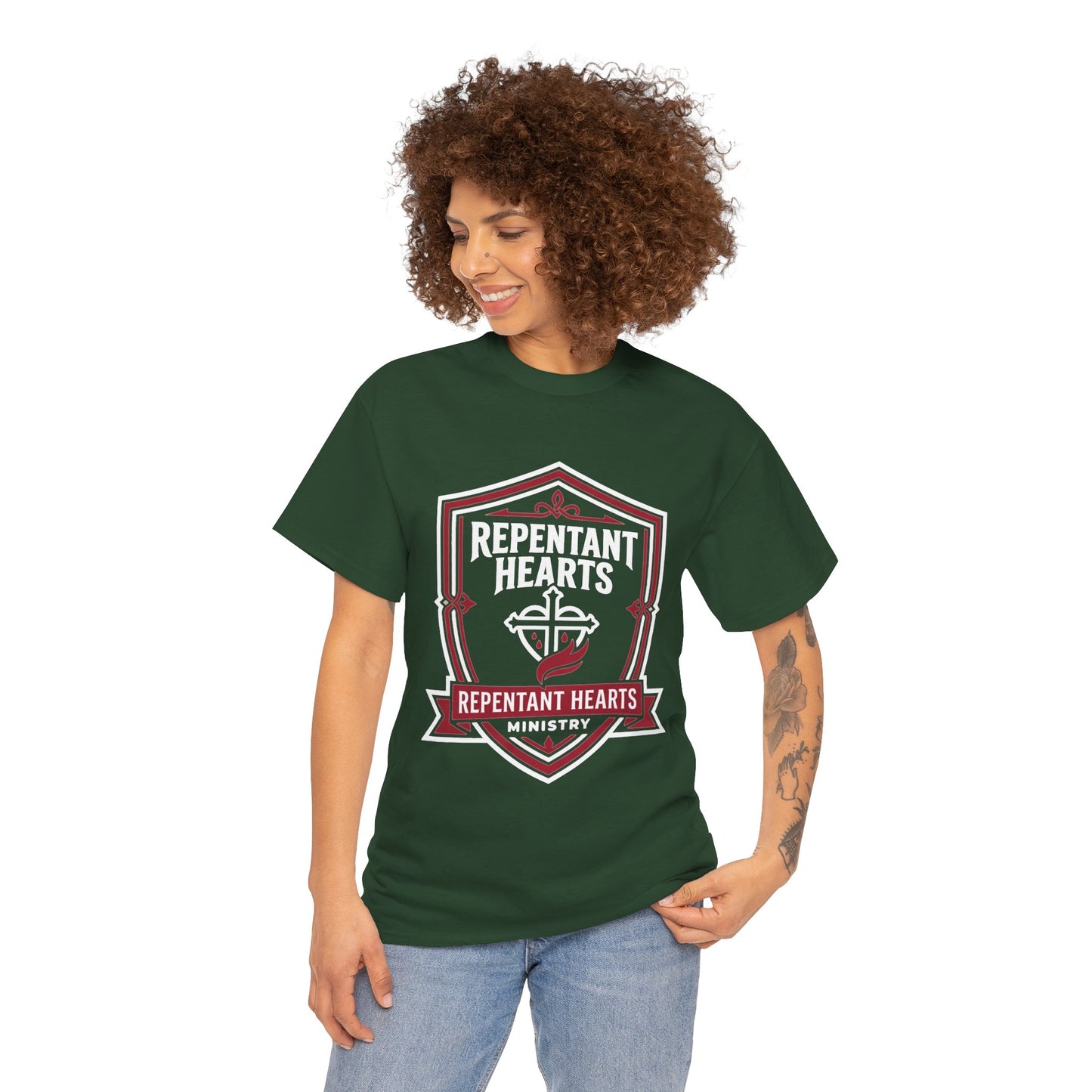 Rev 2:5 T-Shirt- Repentant Hearts Ministry Tee — RHM Logo & Menorah Back Print