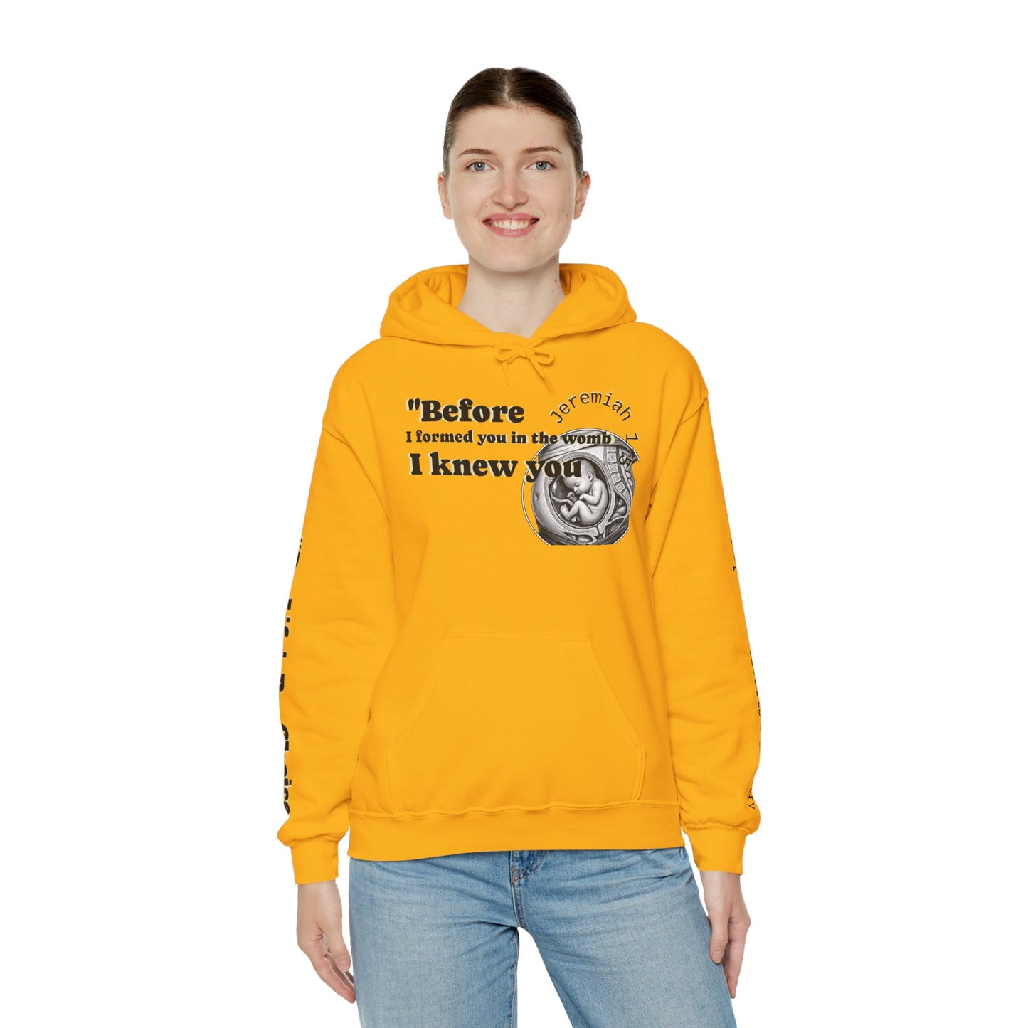 Abolish Abortion Heavy Blend™ Jeremiah 1:5 Hooded Sweatshirt