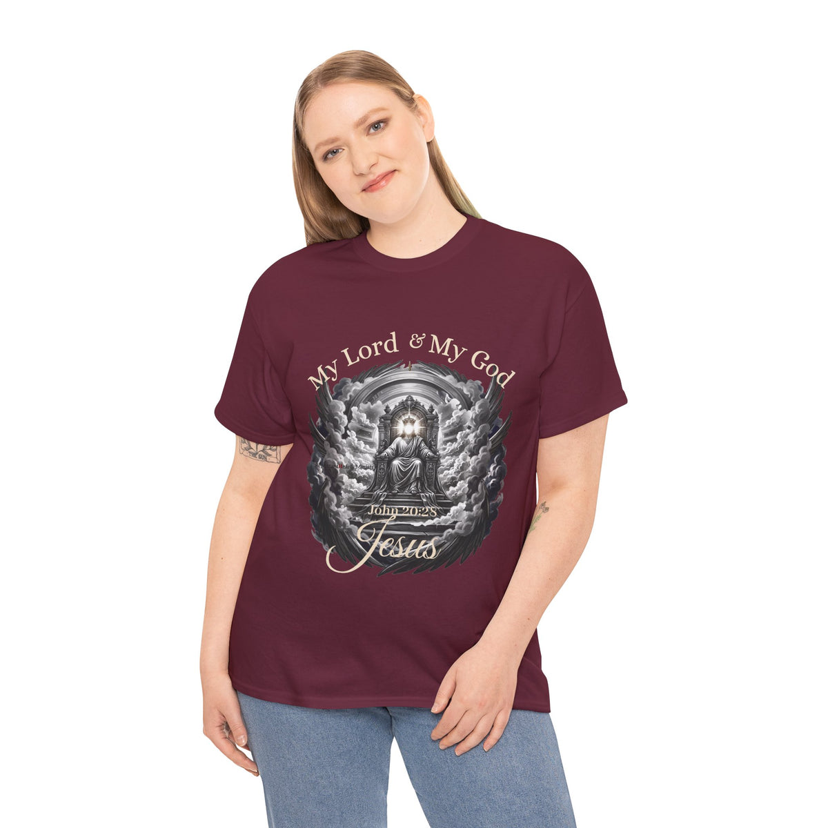 Jesus on the Throne "My Lord & My God" Christian Faith Tee