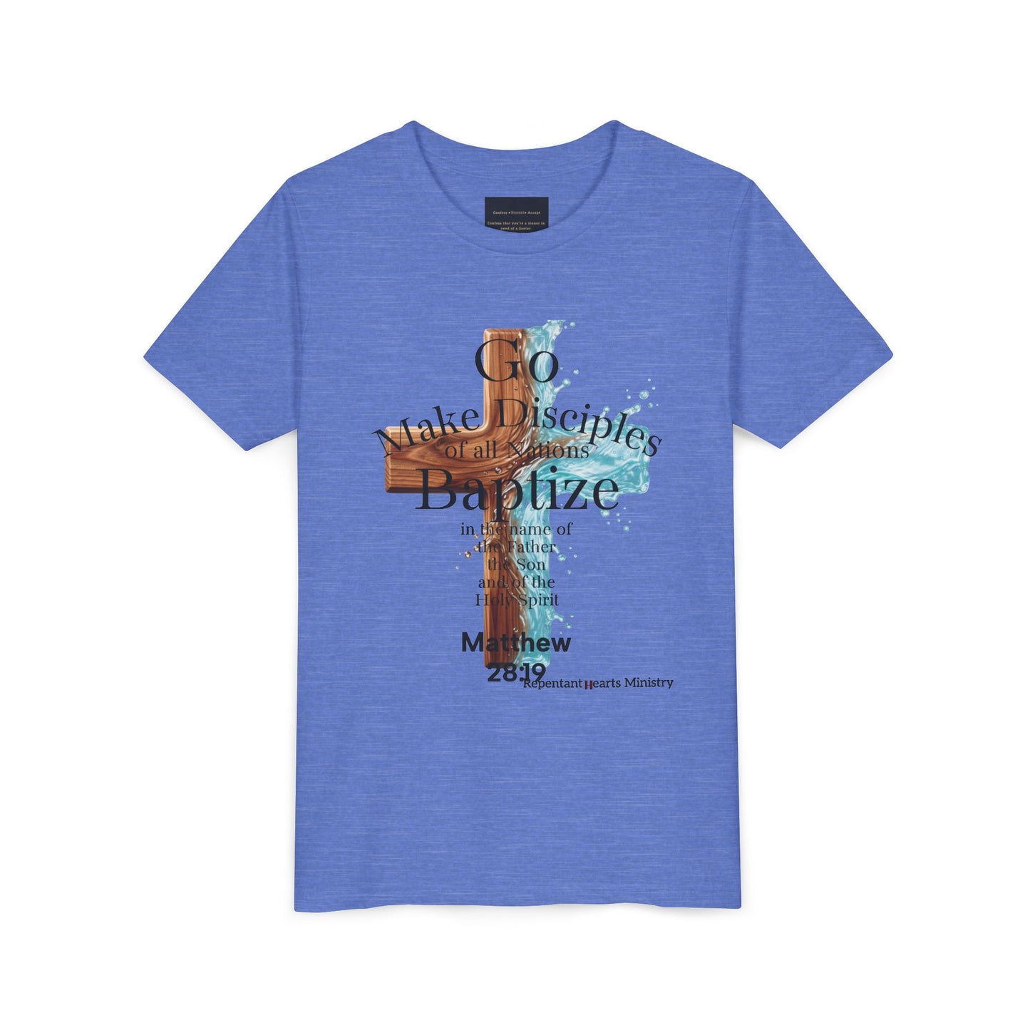 Youth Christian Matthew 28:19 – "Go, Make Disciples and Baptize" Kids T-Shirt