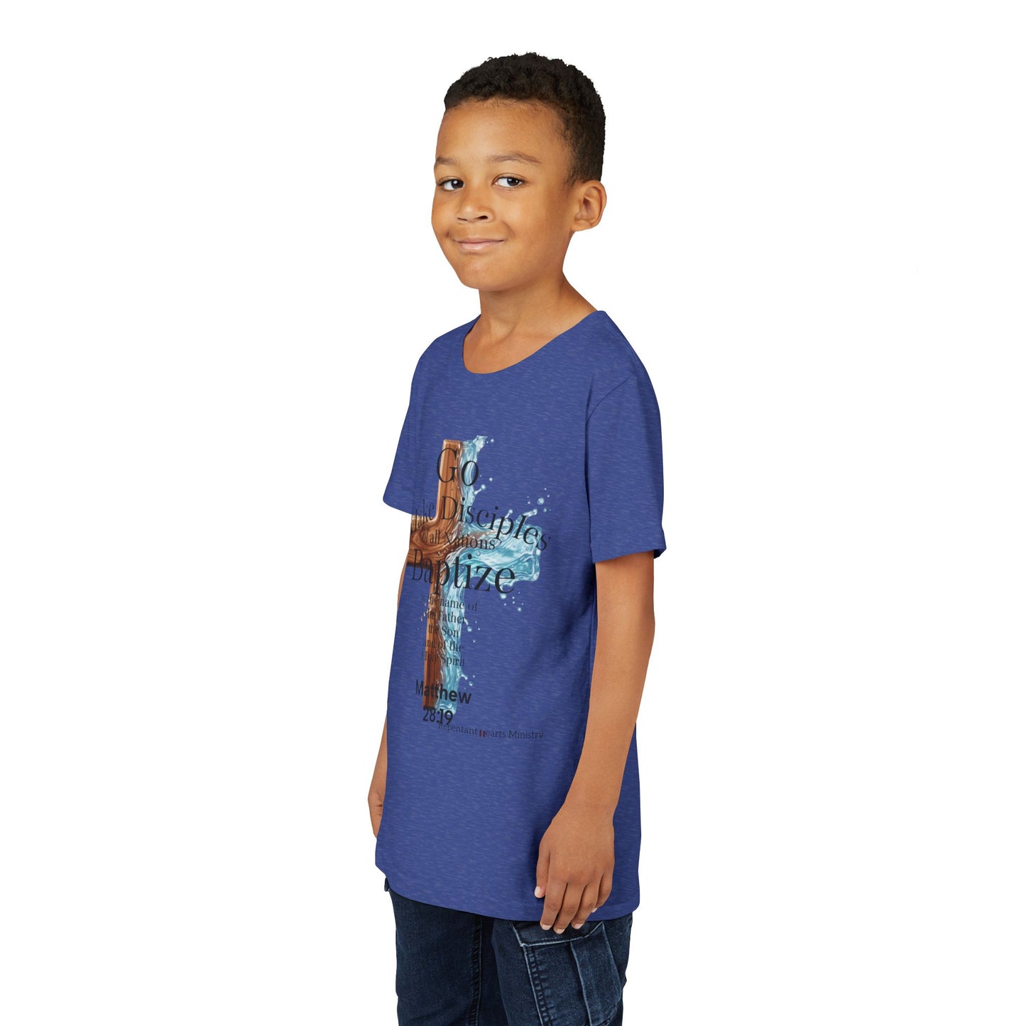 Youth Christian Matthew 28:19 – "Go, Make Disciples and Baptize" Kids T-Shirt