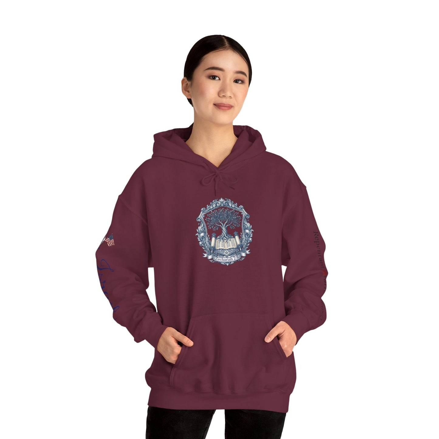Israel Zechariah 2:8 Hoodie — Isaiah62 & Romans 9- Stand with Israel
