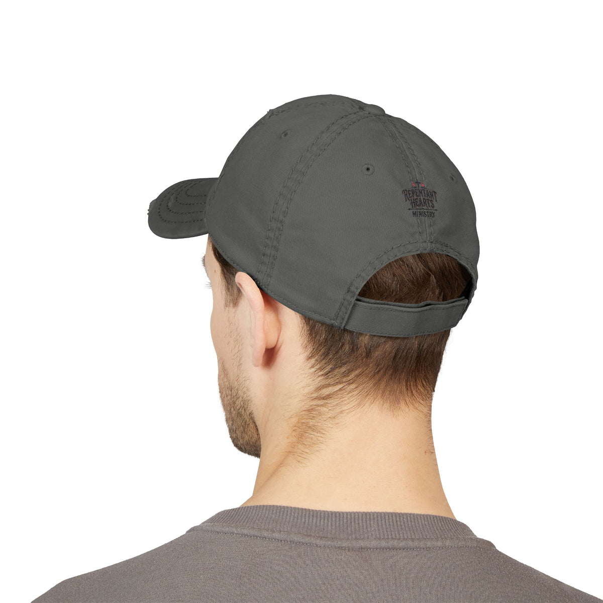 Hat: Israel ('ישראל') Hebrew — Distressed Embroidered Hat