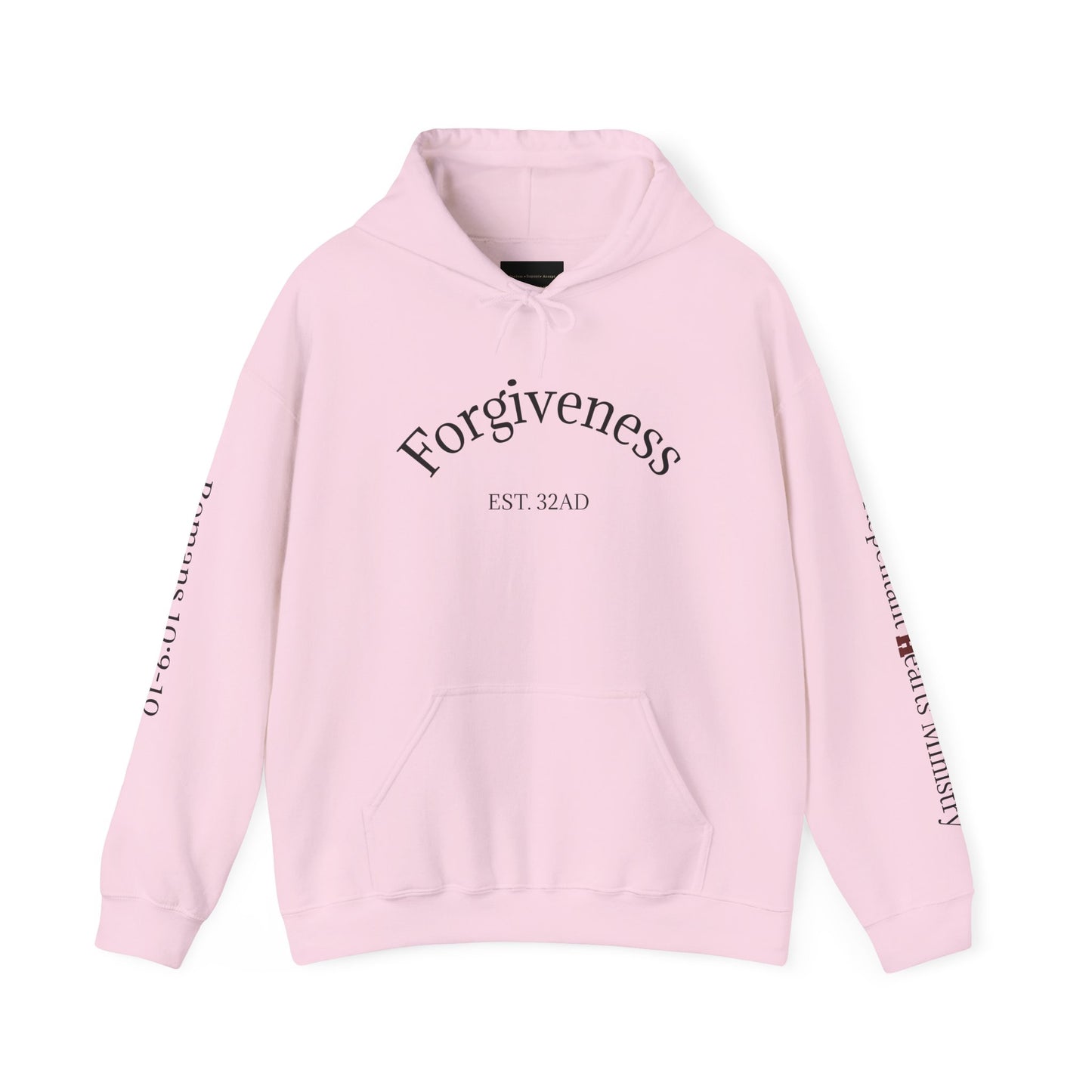 Forgiveness Hoodie (Romans 10:9-10)— Christian Scripture Faith Pullover