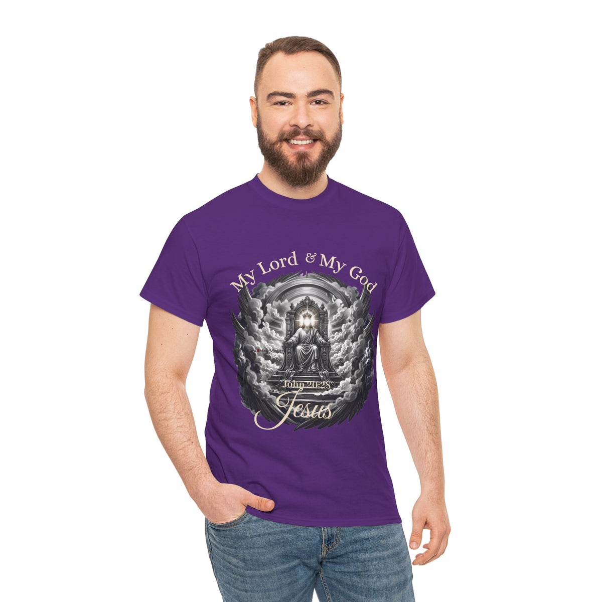 Jesus on the Throne "My Lord & My God" Christian Faith Tee