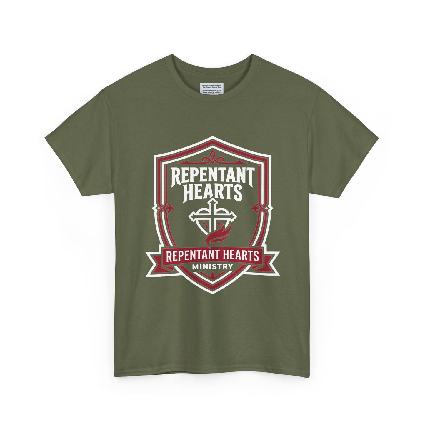 Rev 2:5 T-Shirt- Repentant Hearts Ministry Tee — RHM Logo & Menorah Back Print