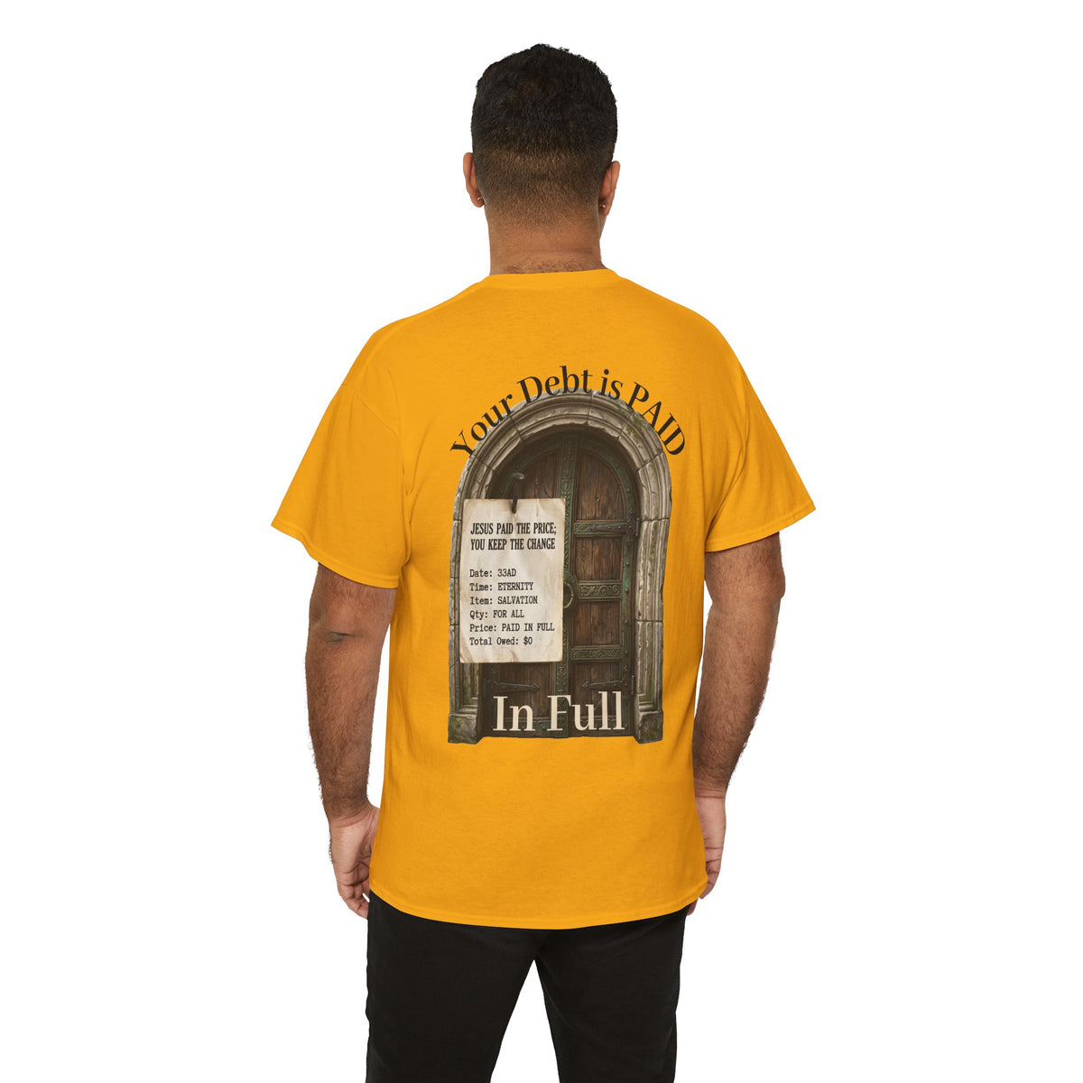 Your Debt Is Paid Romans 6:23 Inspirational- Christian Cross T-Shirt