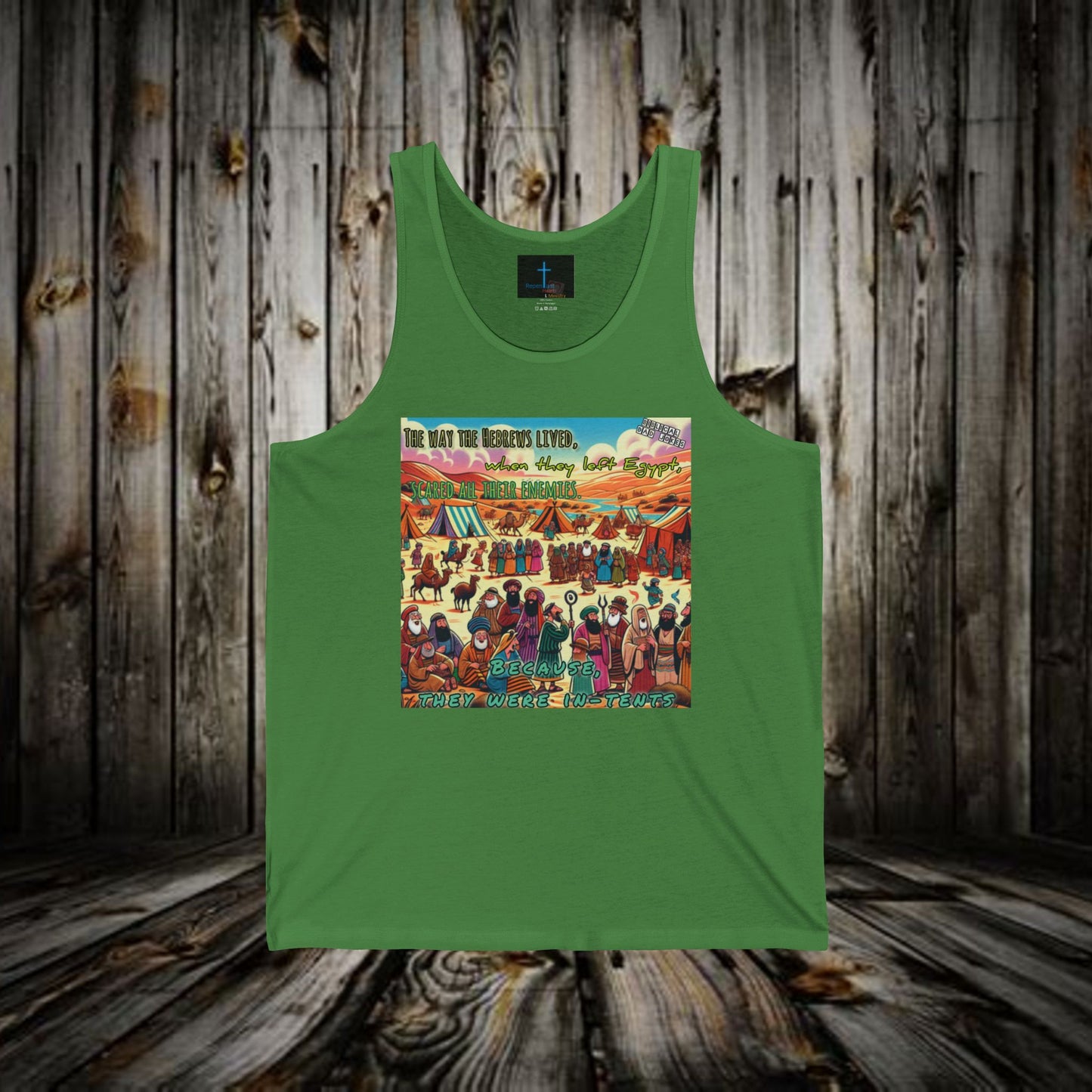 Biblical Dad Joke: Because They Were In Tents- Tank Top