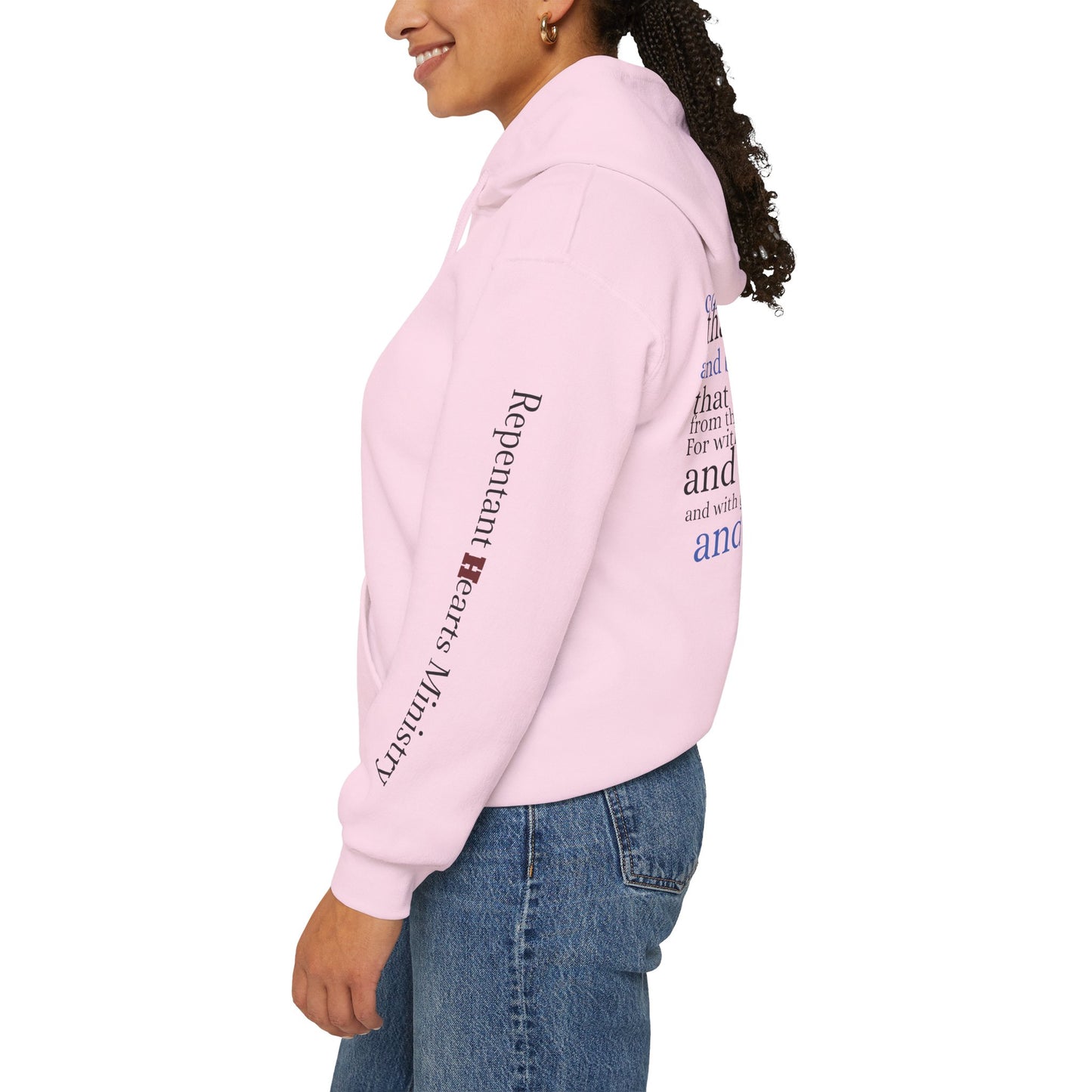 Forgiveness Hoodie (Romans 10:9-10)— Christian Scripture Faith Pullover