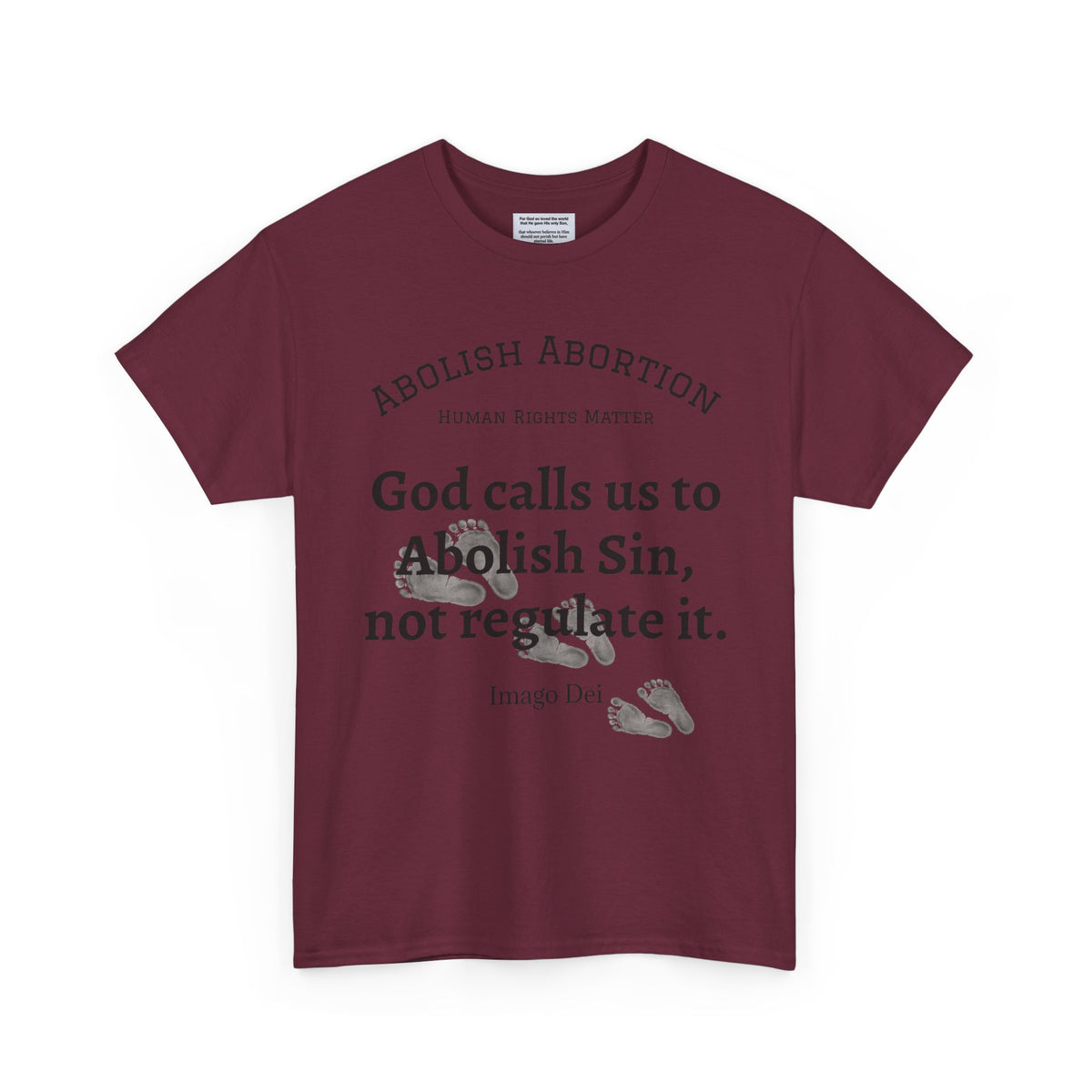 Abolish Abortion II T-Shirt — Jeremiah 1:5 Christian Message