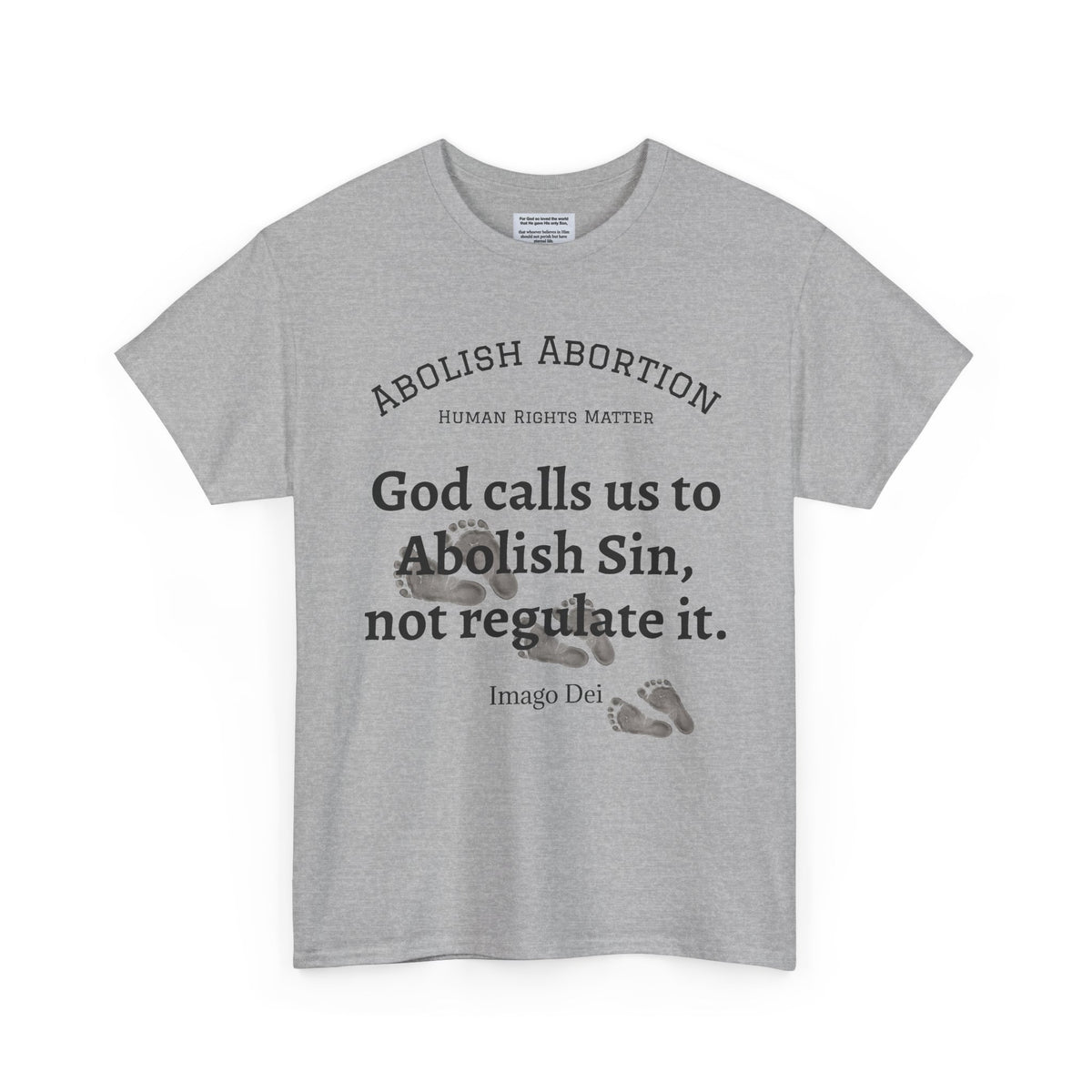 Abolish Abortion II T-Shirt — Jeremiah 1:5 Christian Message