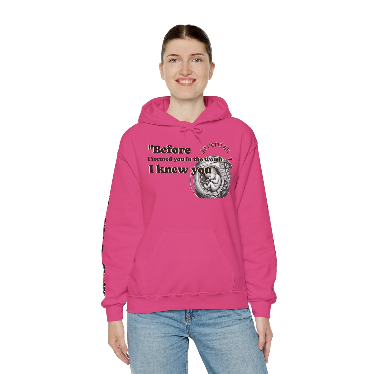 Abolish Abortion Heavy Blend™ Jeremiah 1:5 Hooded Sweatshirt