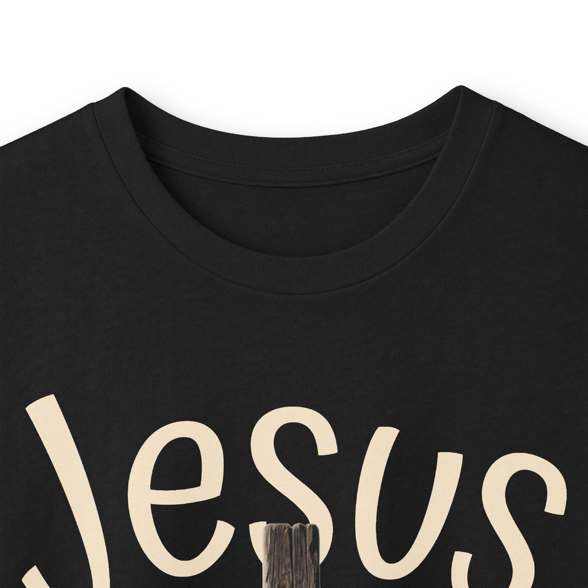 Jesus Saves with Cross image Long Sleeve T-shirt — 1 Cor. 15:3-4 Scripture