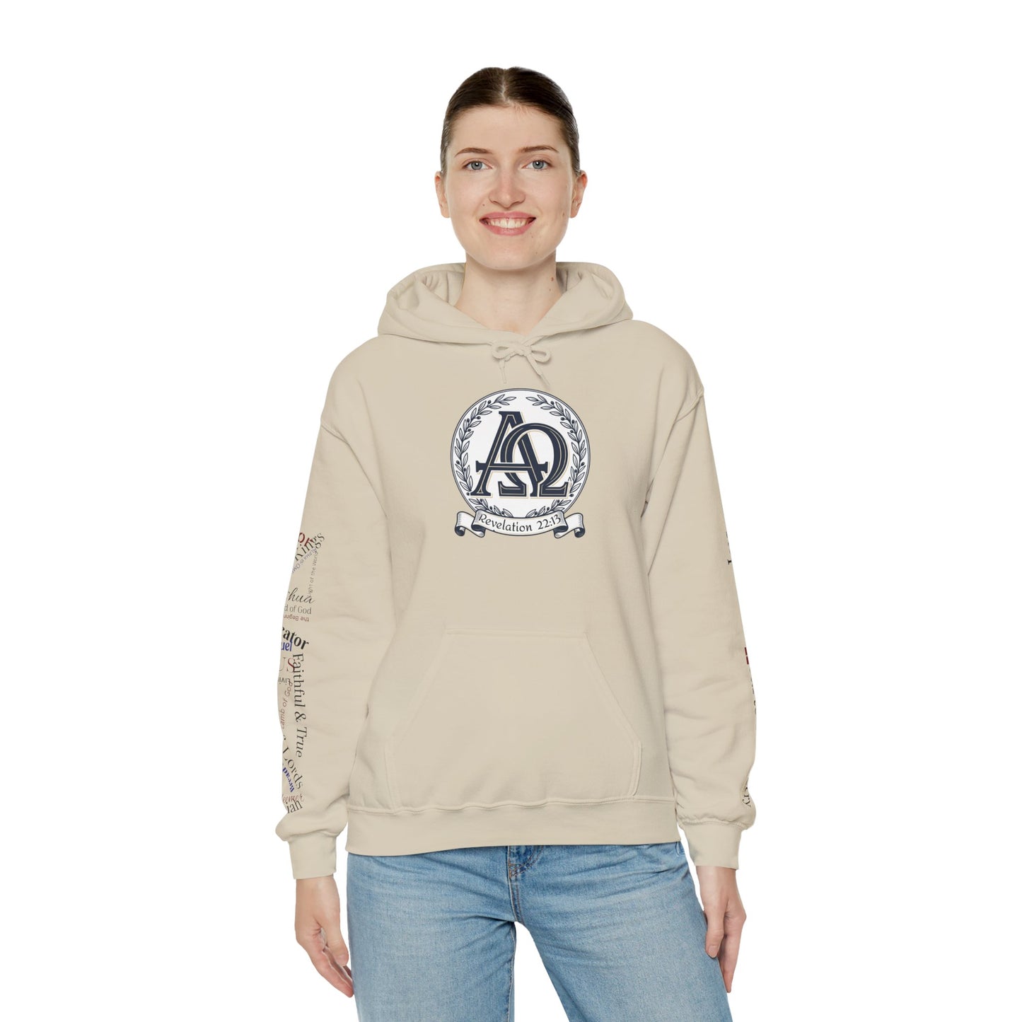 Alpha Omega Hoodie — "I Am the First & the Last" Names of Jesus