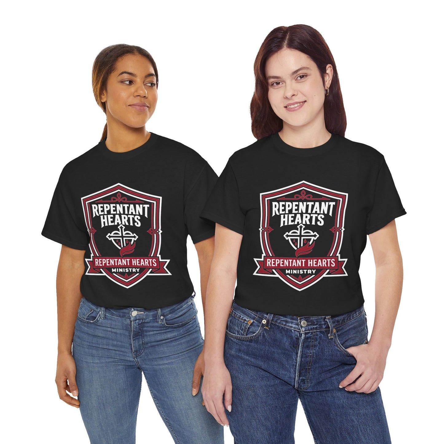 Rev 2:5 T-Shirt- Repentant Hearts Ministry Tee — RHM Logo & Menorah Back Print