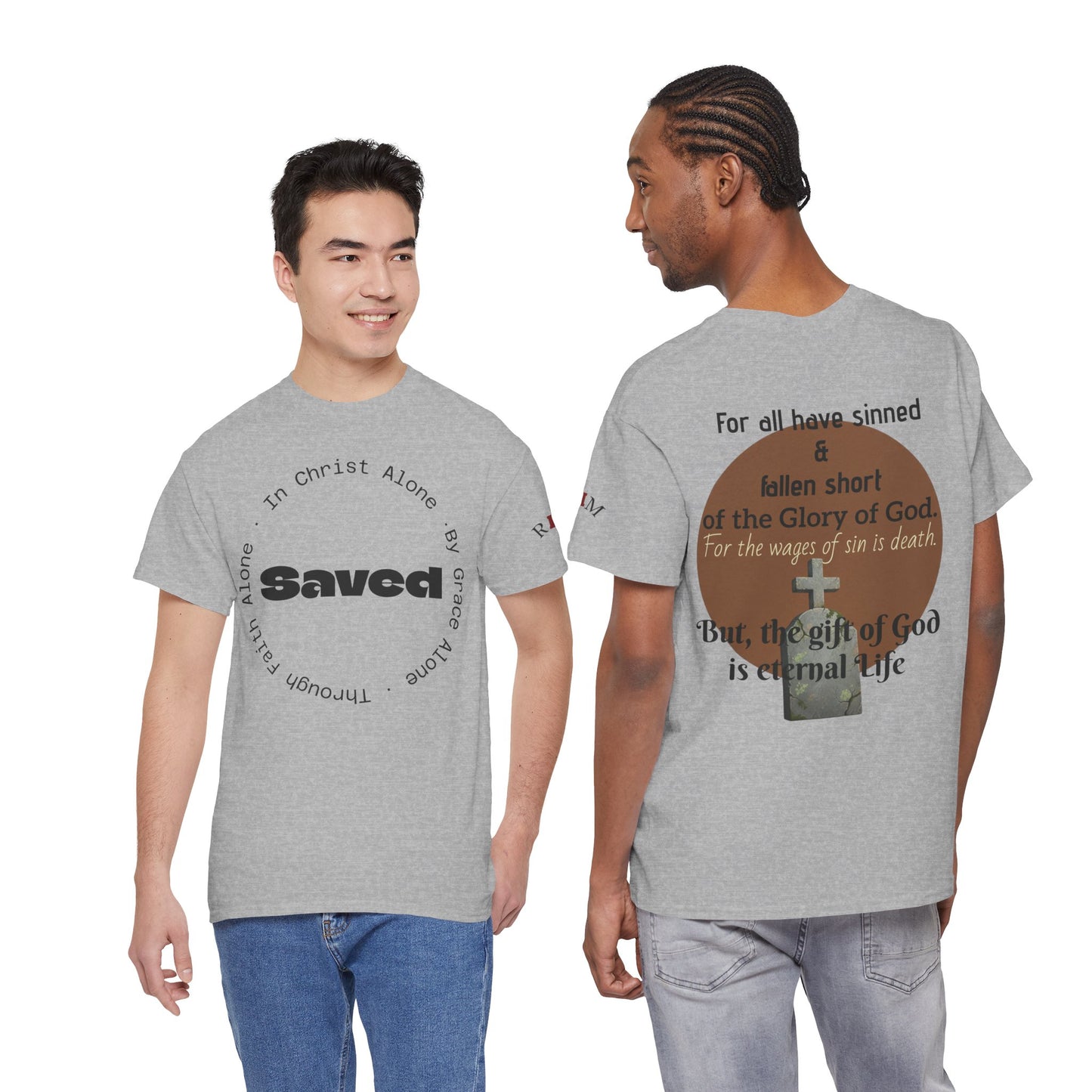 "Saved" Ephesians 2:8 T‑Shirt — Scripture back