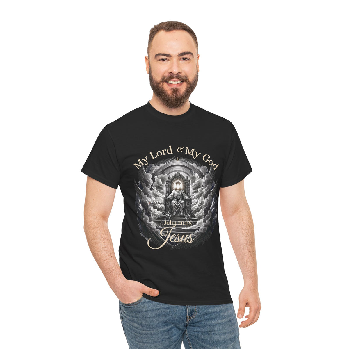 Jesus on the Throne "My Lord & My God" Christian Faith Tee