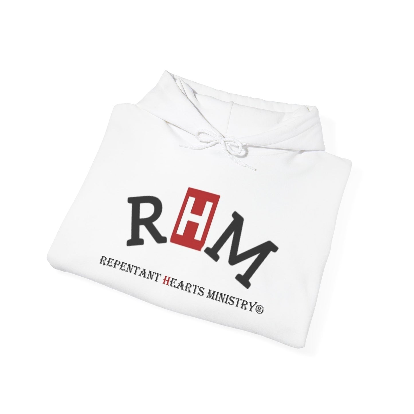 Rev 2:5- Hoodie-Repentant Hearts Ministry Hoodie — RHM Logo & Menorah Script Pullover