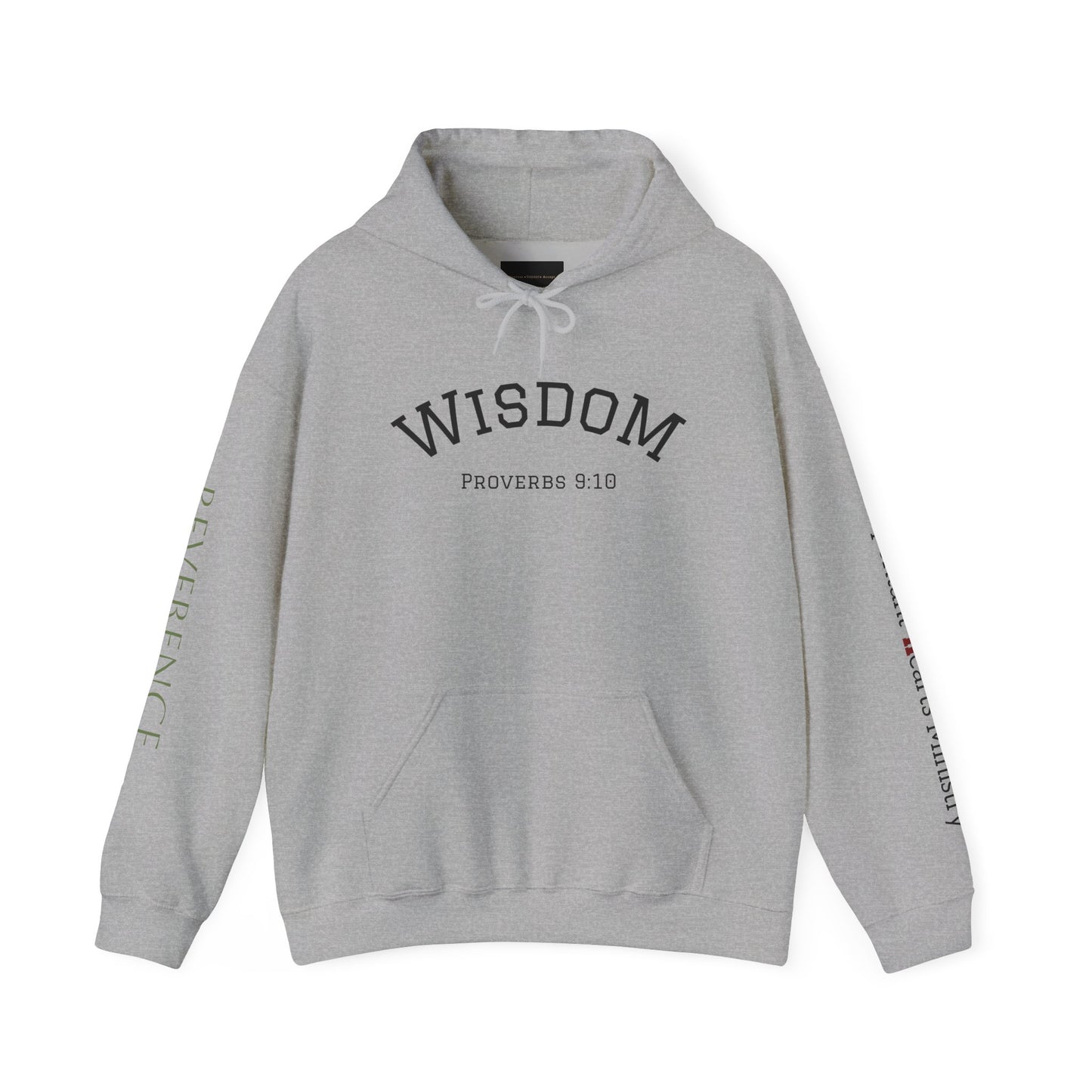 "Wisdom" Fear the Lord Proverbs 9:10 Hoodie — Scripture "Reverence"