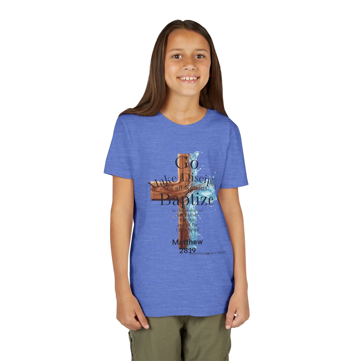 Youth Christian Matthew 28:19 – "Go, Make Disciples and Baptize" Kids T-Shirt