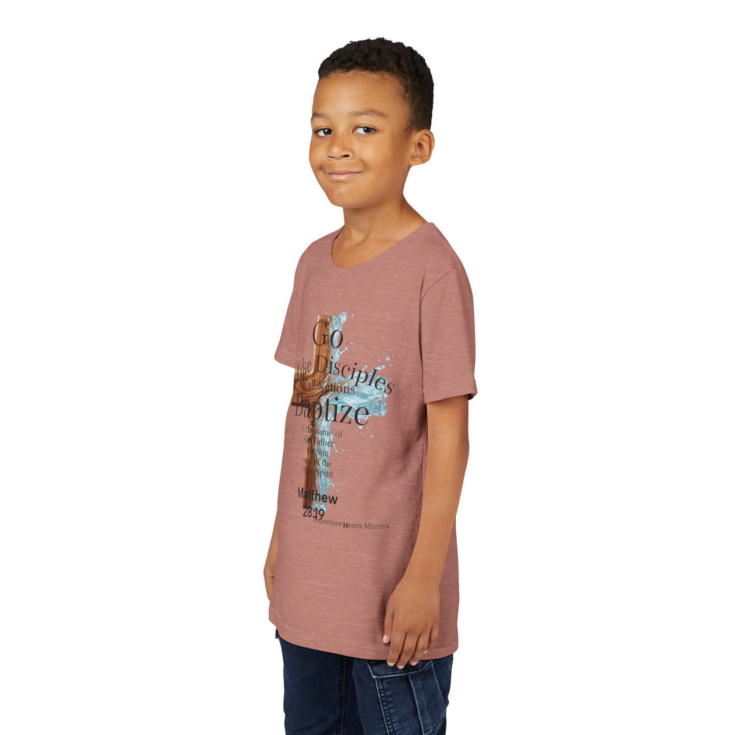 Youth Christian Matthew 28:19 – "Go, Make Disciples and Baptize" Kids T-Shirt