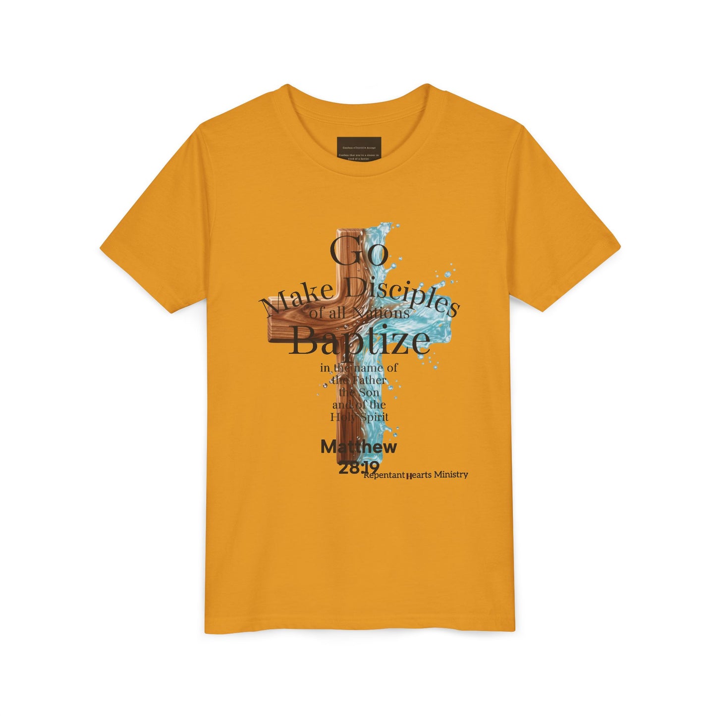 Youth Christian Matthew 28:19 – "Go, Make Disciples and Baptize" Kids T-Shirt