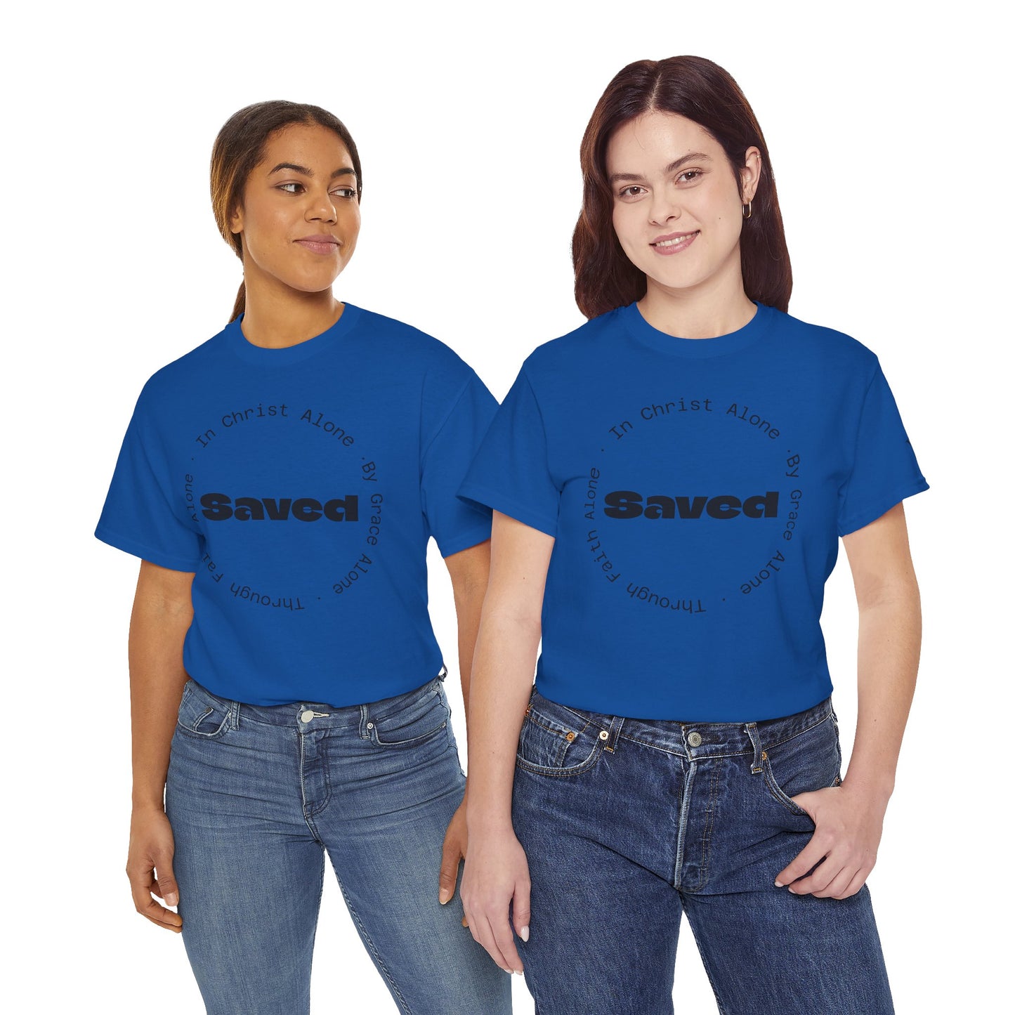 "Saved" Ephesians 2:8 T‑Shirt — Scripture back