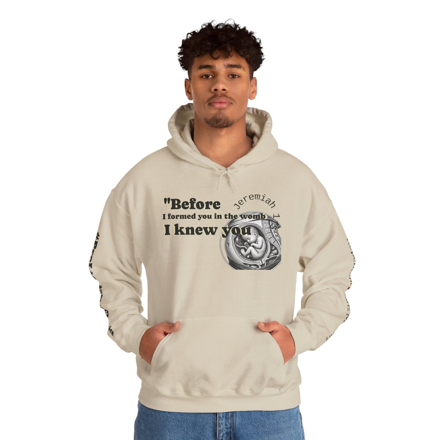Abolish Abortion Heavy Blend™ Jeremiah 1:5 Hooded Sweatshirt