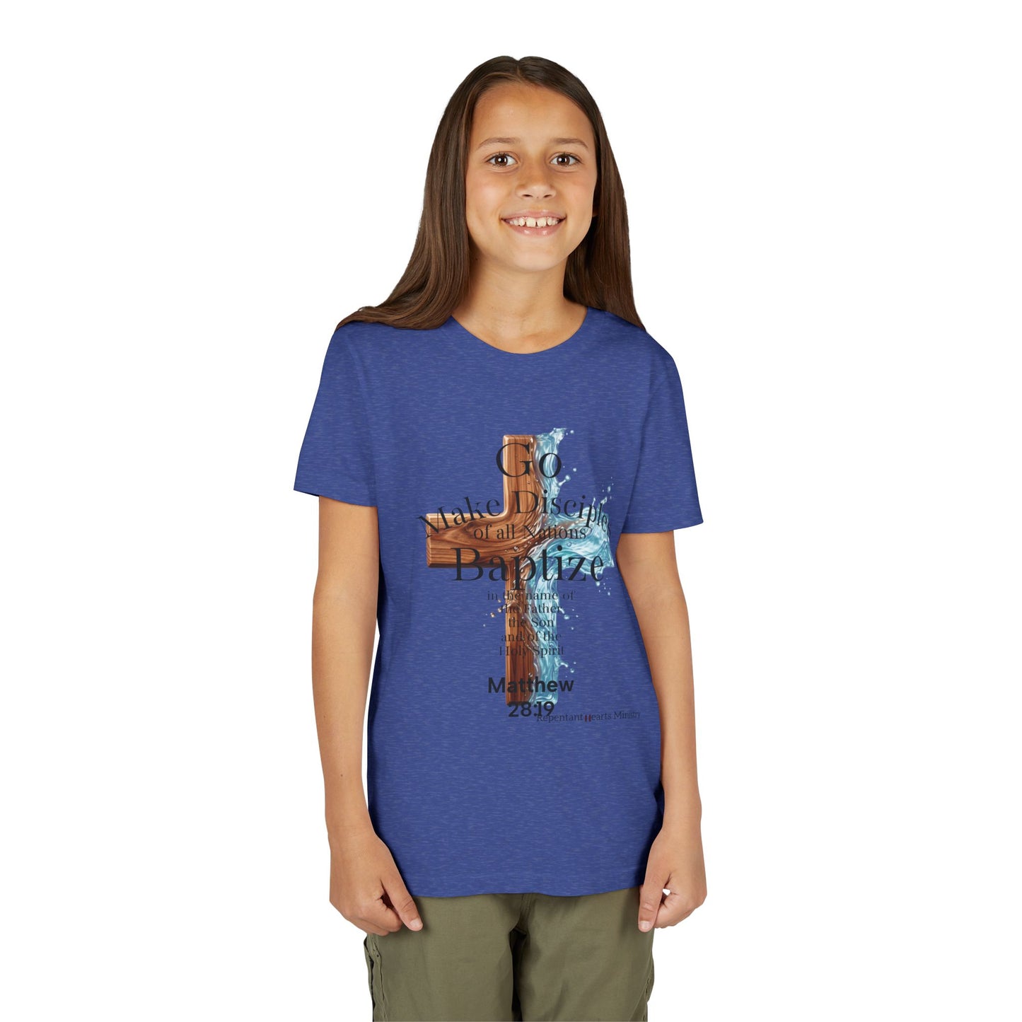 Youth Christian Matthew 28:19 – "Go, Make Disciples and Baptize" Kids T-Shirt