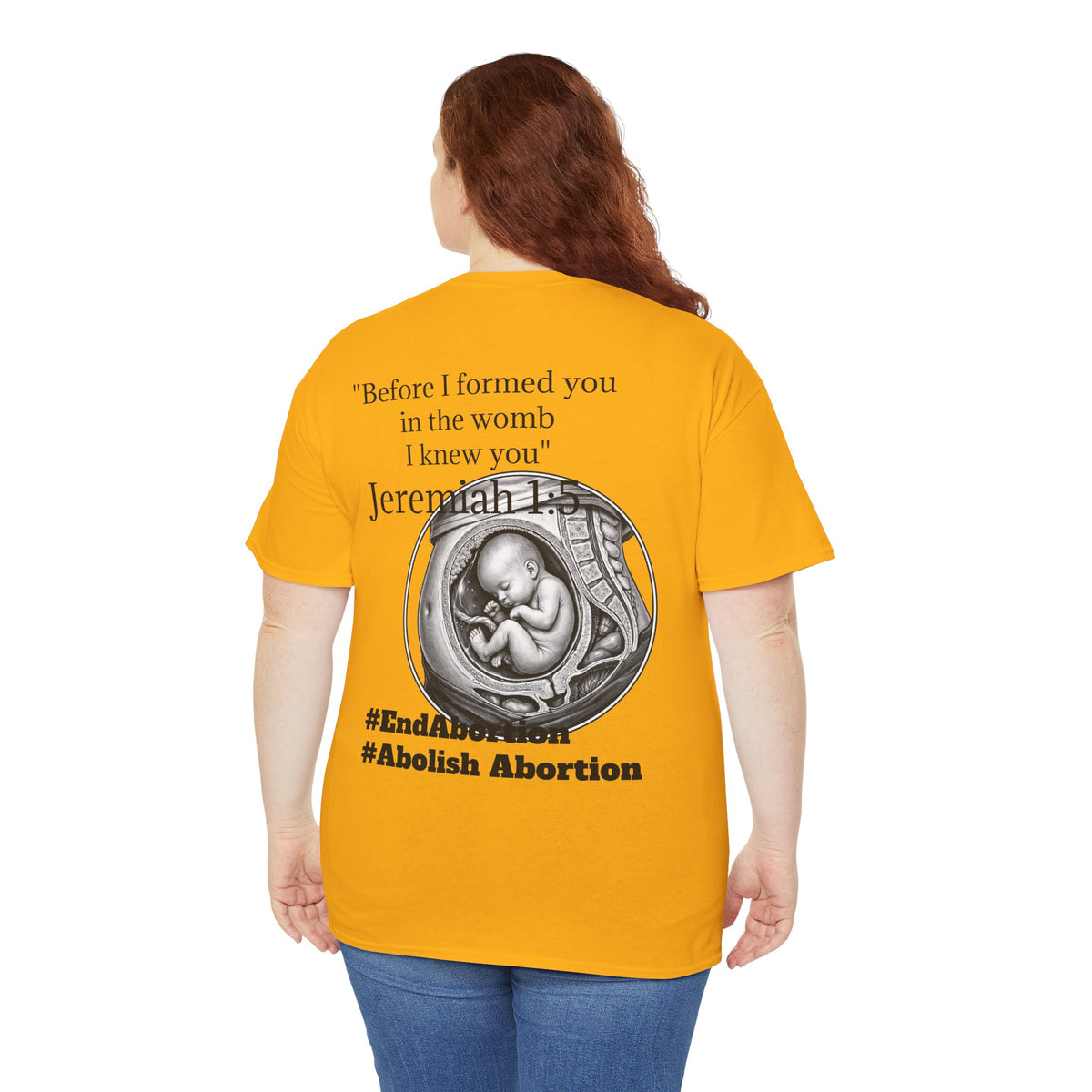 Abolish Abortion II T-Shirt — Jeremiah 1:5 Christian Message