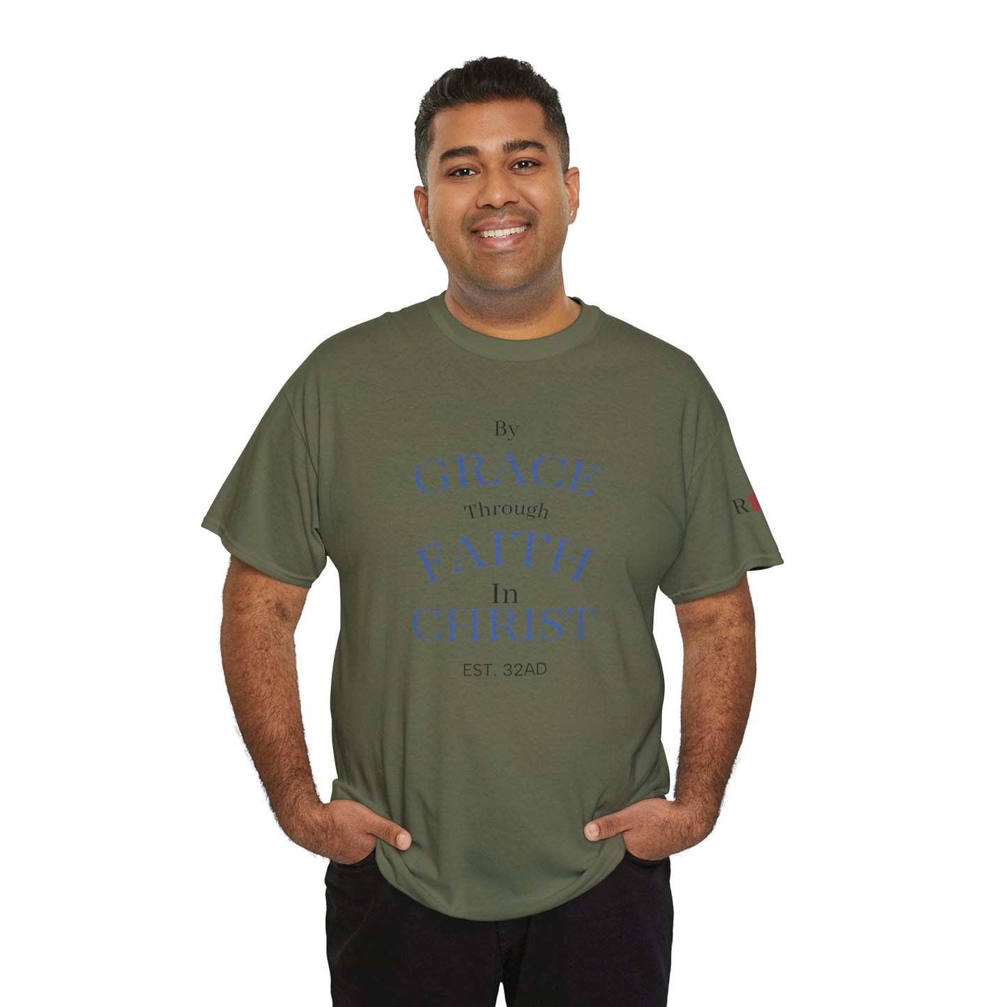 Ephesians 2:8-9 T-Shirt — "By Grace Through Faith in Christ" Christian Tee
