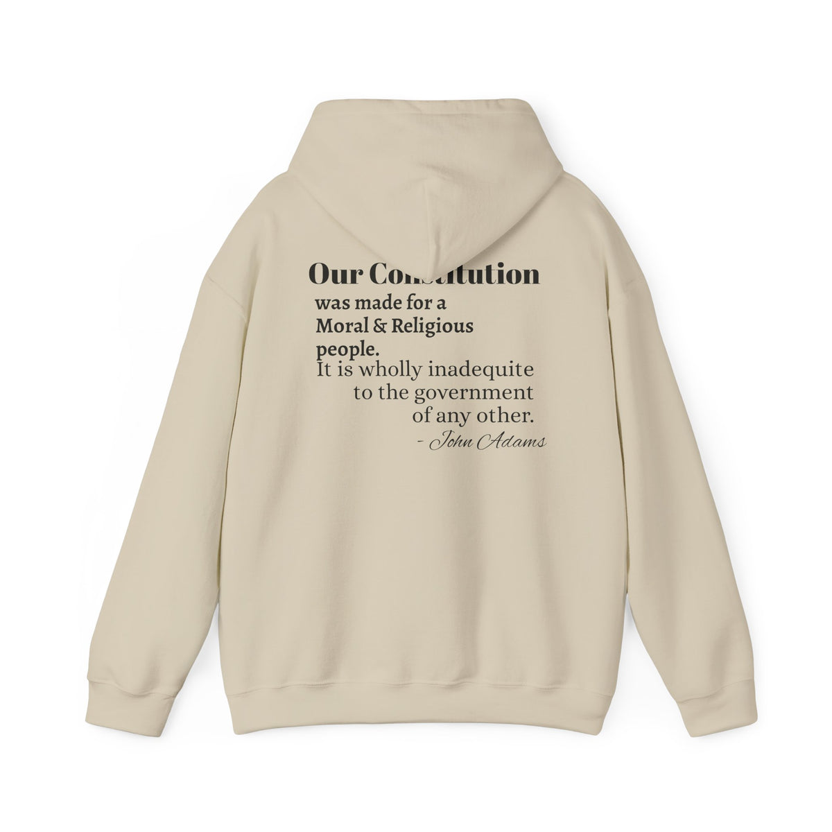Morality Matters Hoodie — Jesus & John Adam's Quote Sweatshirt