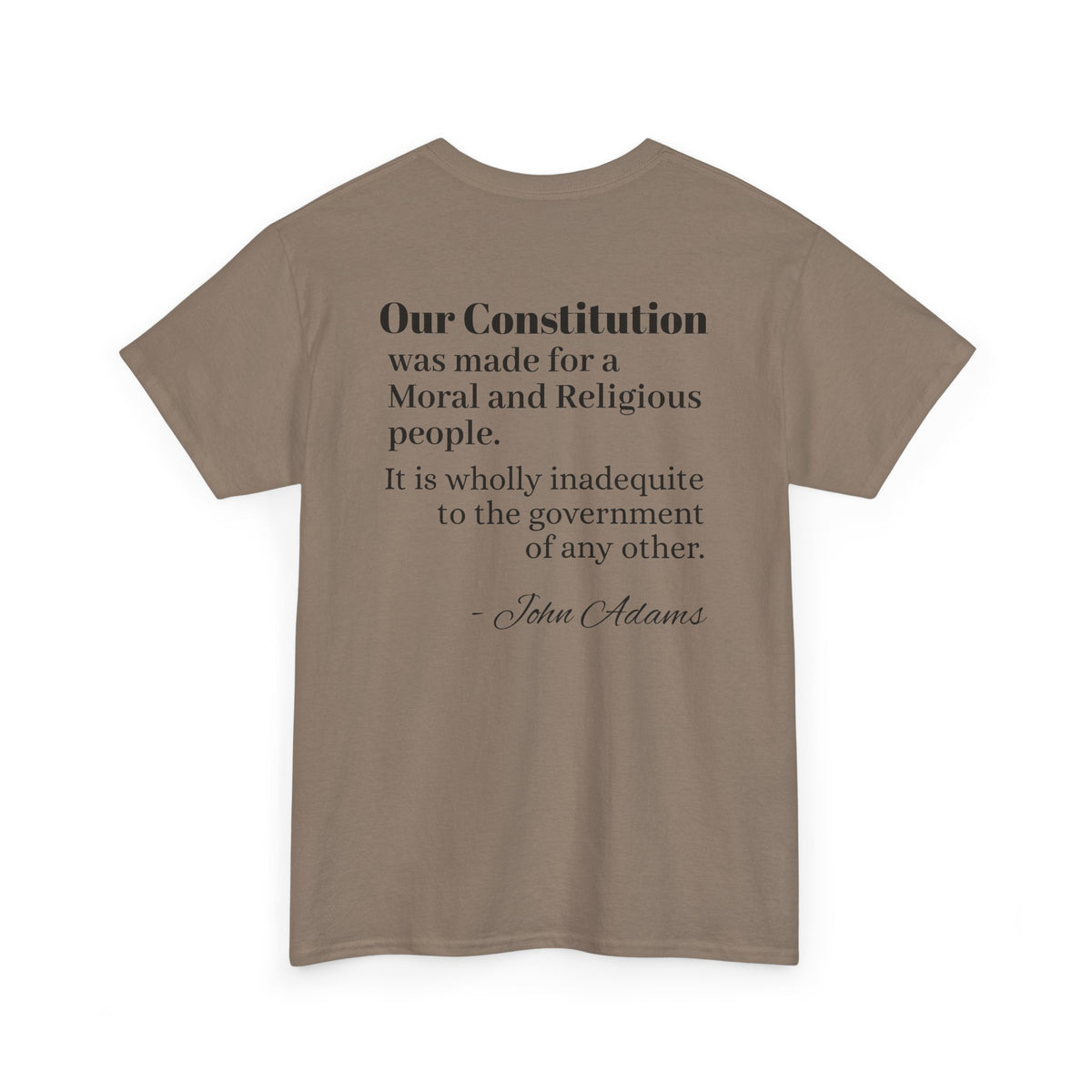 Morality Matters- Bible Scripture and John Adam's quote Unisex Heavy Cotton Tee