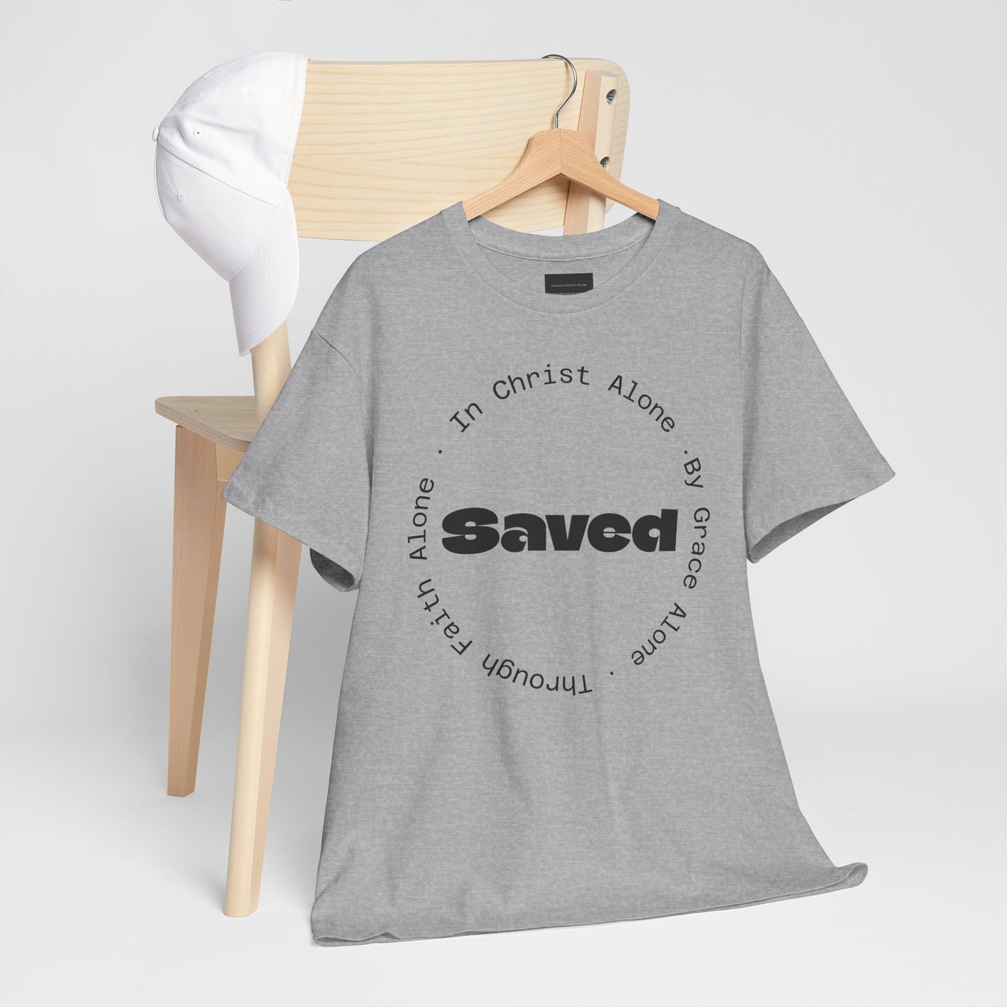 "Saved" Ephesians 2:8 T‑Shirt — Scripture back