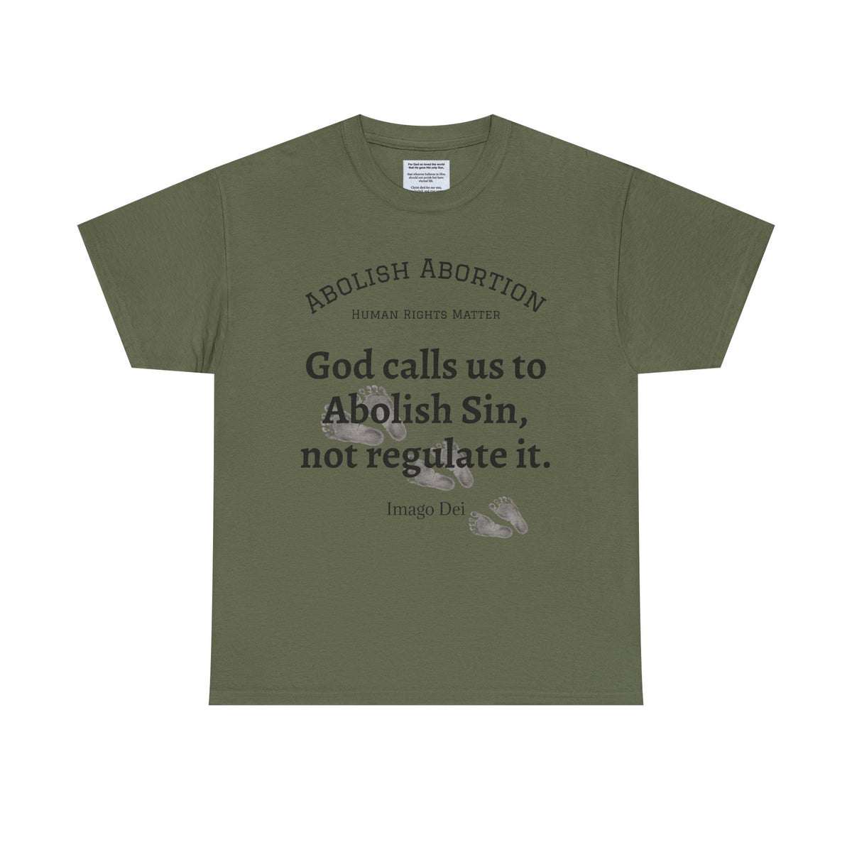 Abolish Abortion II T-Shirt — Jeremiah 1:5 Christian Message
