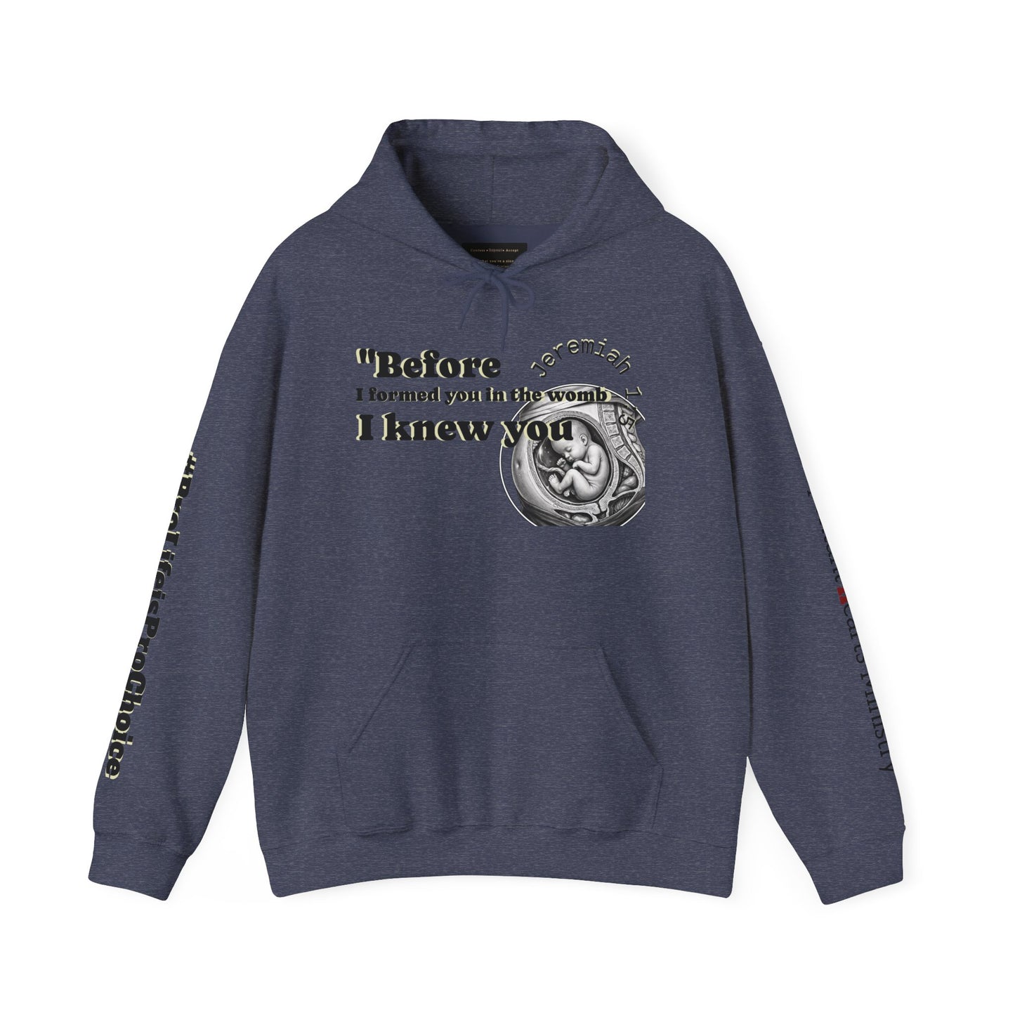 Abolish Abortion Heavy Blend™ Jeremiah 1:5 Hooded Sweatshirt