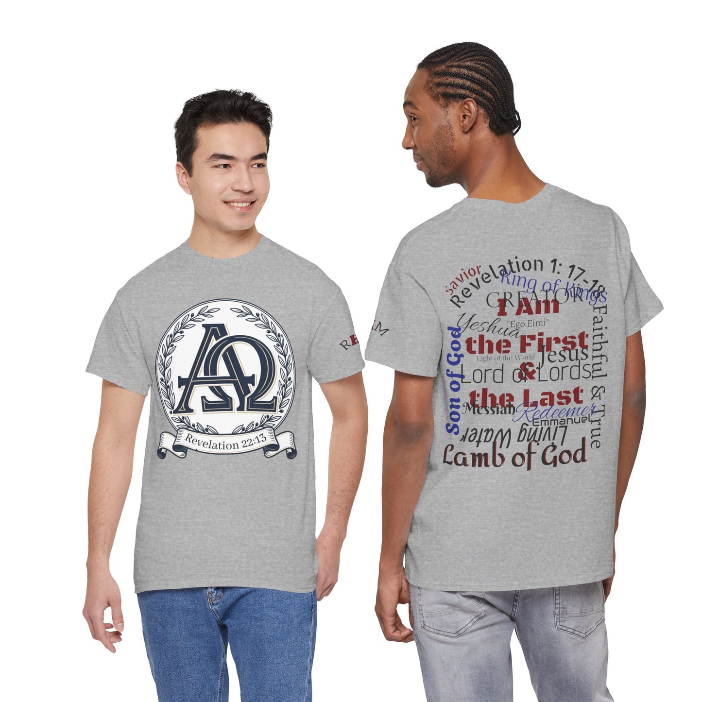 Alpha Omega T-shirt "I Am the First & the Last" Names of Jesus