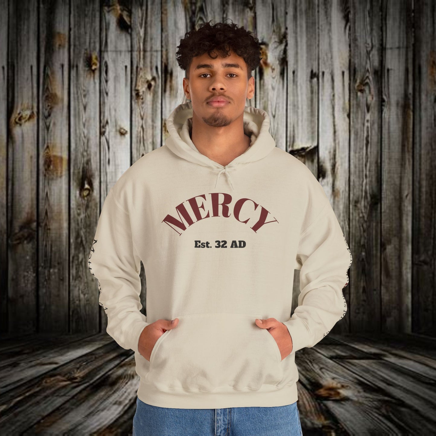 Mercy Hoodie — (Matthew 9:13) 'I Desire Mercy' Scripture Pullover