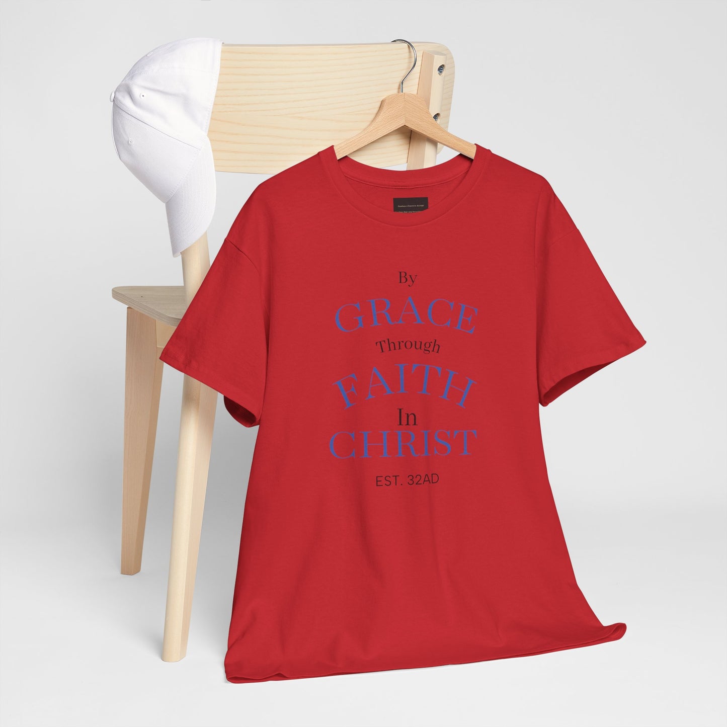 Ephesians 2:8-9 T-Shirt — "By Grace Through Faith in Christ" Christian Tee