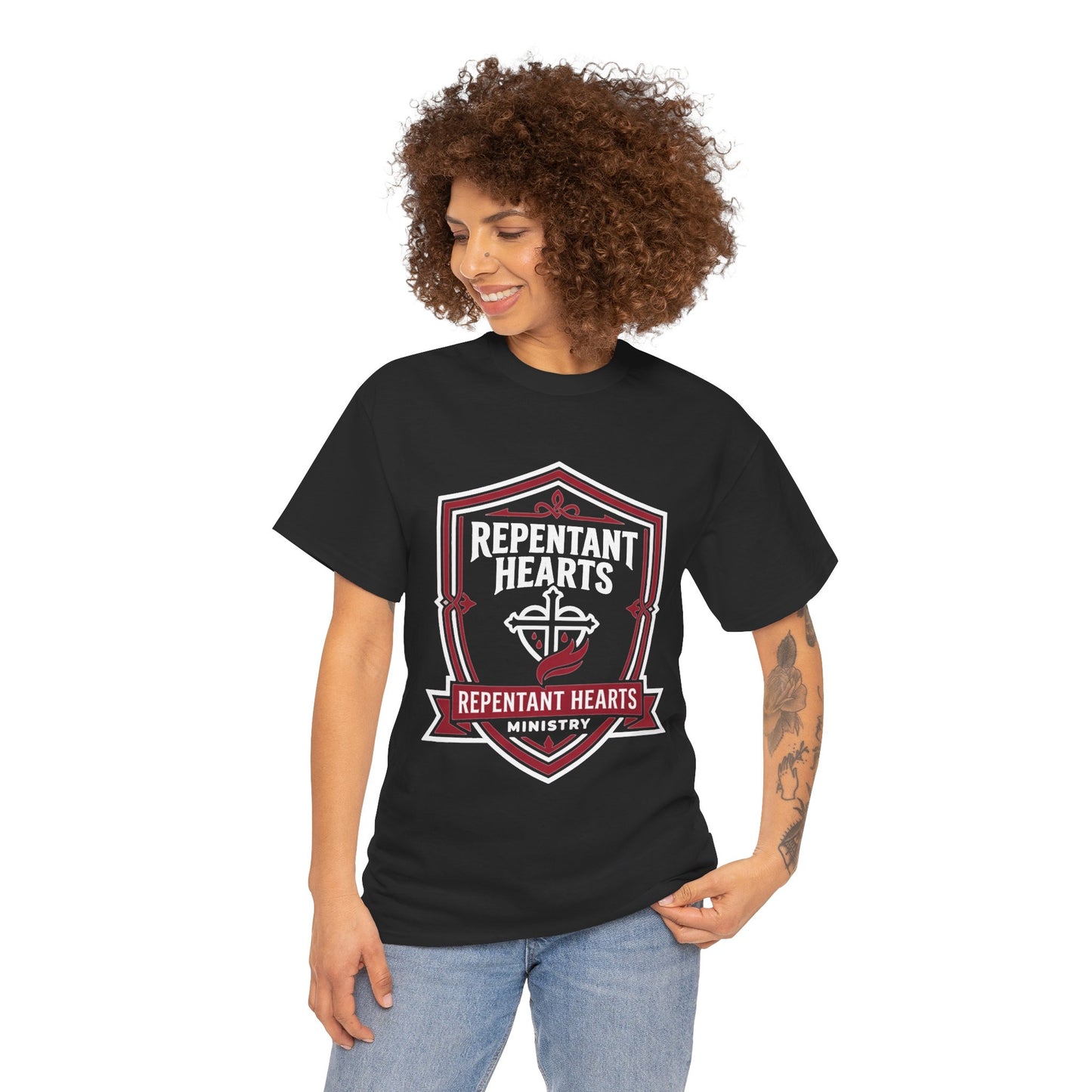 Rev 2:5 T-Shirt- Repentant Hearts Ministry Tee — RHM Logo & Menorah Back Print